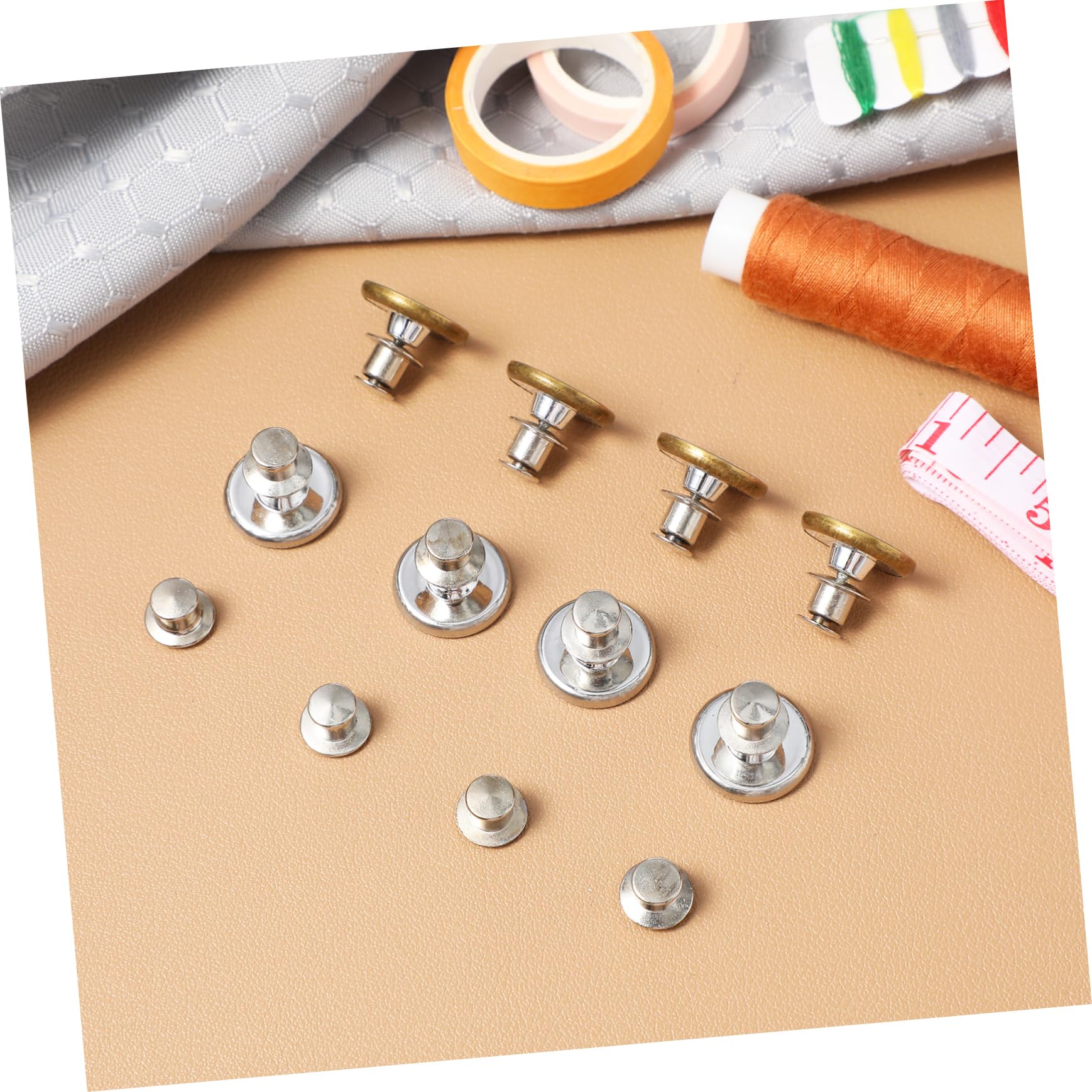 NUOBESTY 5 Set Di Bottoni Rapidi Senza Cuciture Per Jeans Larghi Bottoni Per Jeans Regolabili in Modo Discreto Facili Da Installare Chiusure in Tessuto Per Pantaloni 30 Pezzi * 5