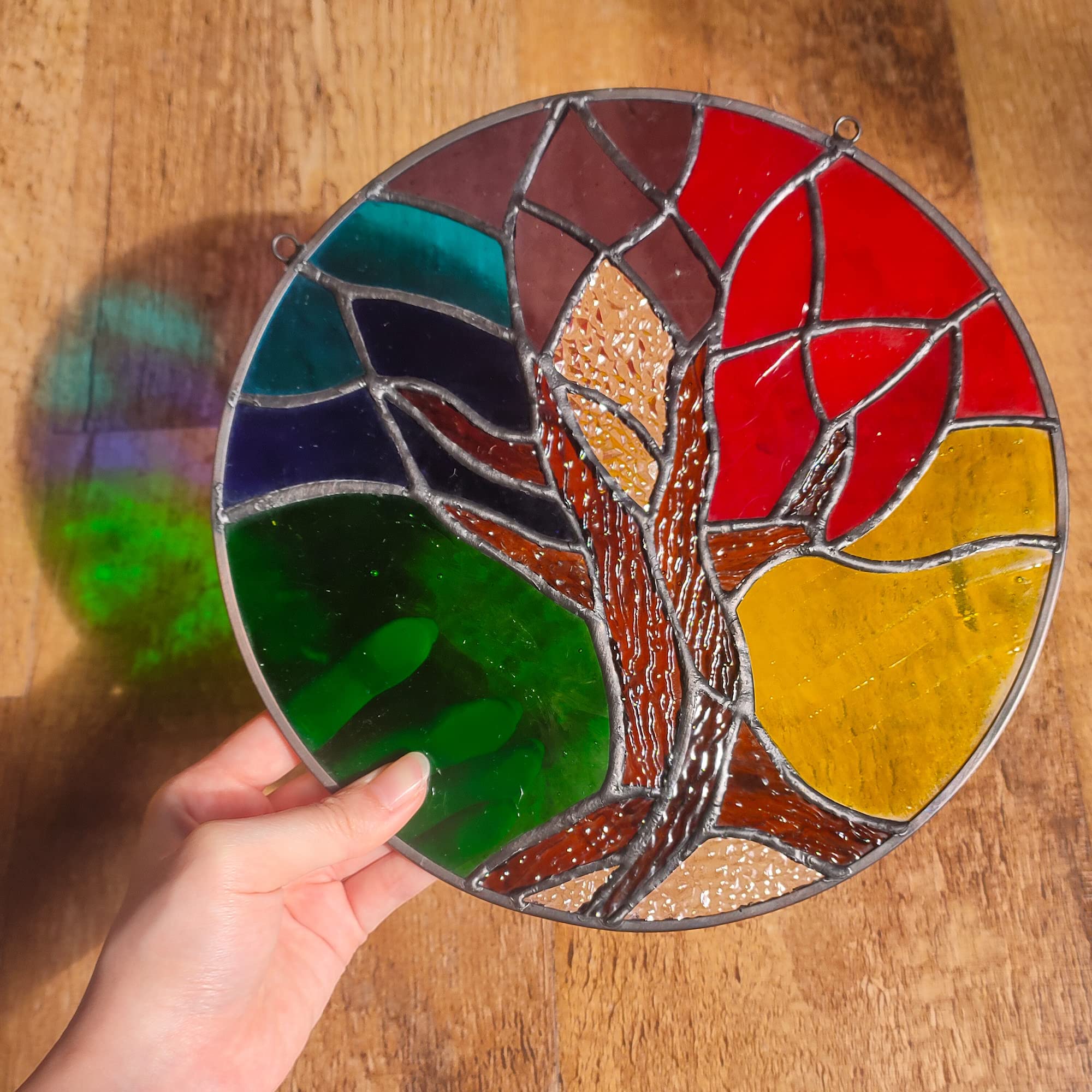 Amazon.co.jp: BOXCASA ツリーオブライフ ステンドグラス ウィンドウ