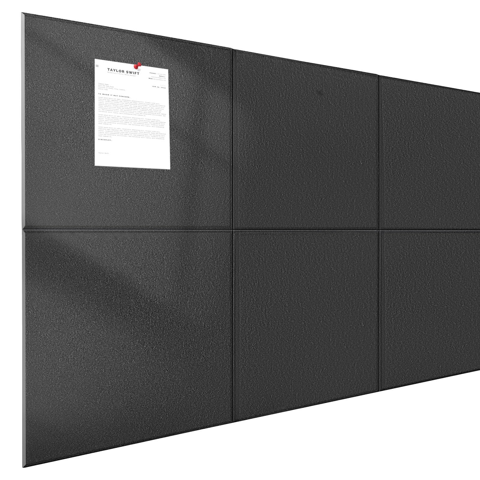 AUGSUN 6 Pack Large Cork Board 48"x32", Big Felt Wall Tiles Felt Board with Safe Removable Sticky Pads Foldable Large Bulletin Board Pin Board 47.2x31.5 Inch Cork Board for Walls Home Office School