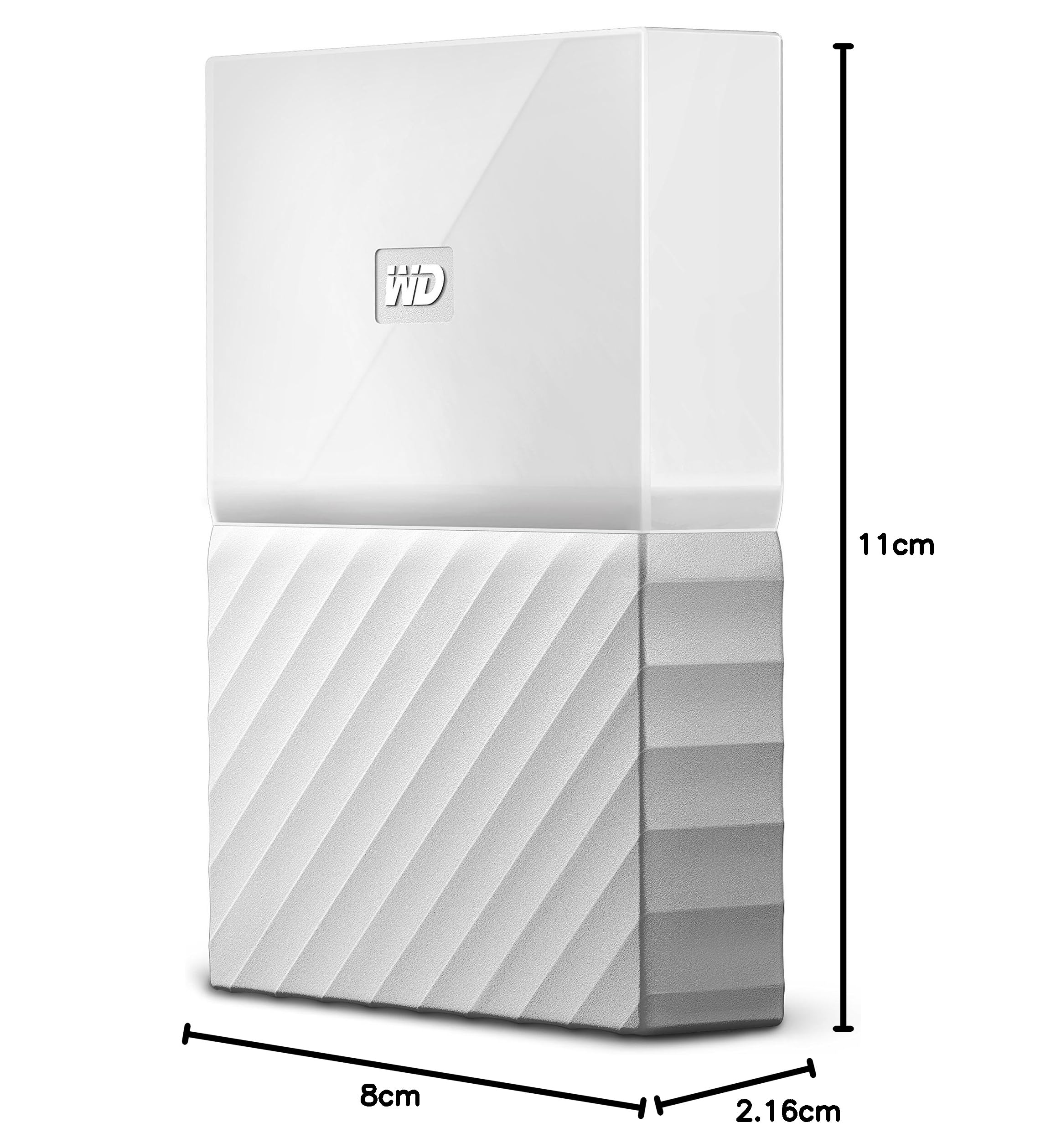 WD My Passport 2 TB Portable Hard Drive and Auto Backup Software for PC, Xbox One and PlayStation 4 - White