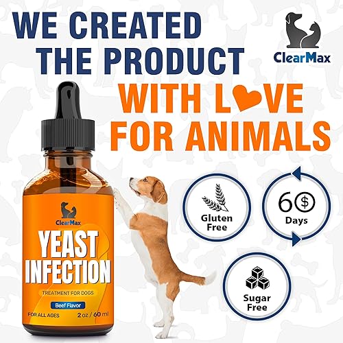Miniatura 8 de Tratamiento de infección por levaduras para perros y cachorros Suplemento natural para la infección por levaduras de oído de perro Alergias y