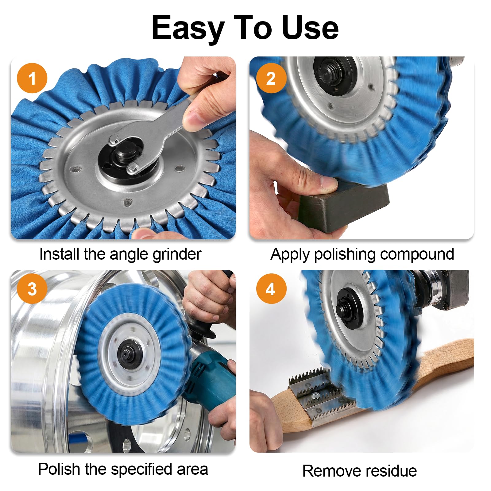 Aluminum Polishing Kit - 11 Pcs for Perfect Shine -7 Aluminum Polishing Kit - 11 Pcs for Perfect Shine -7