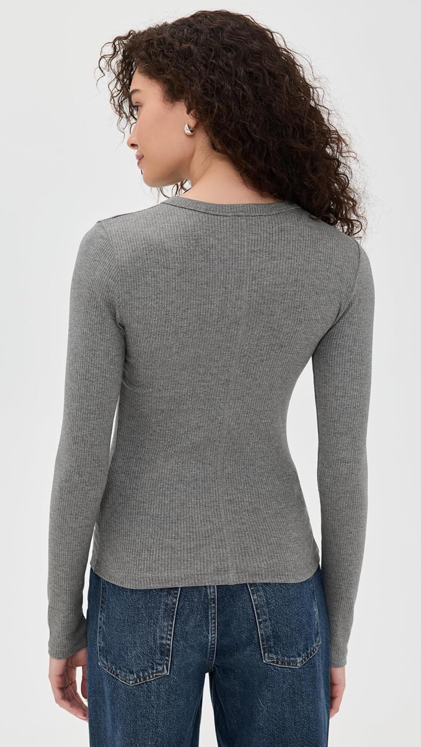 Madewell Women's Drapey Rib Long-Sleeve Tee - Image 3