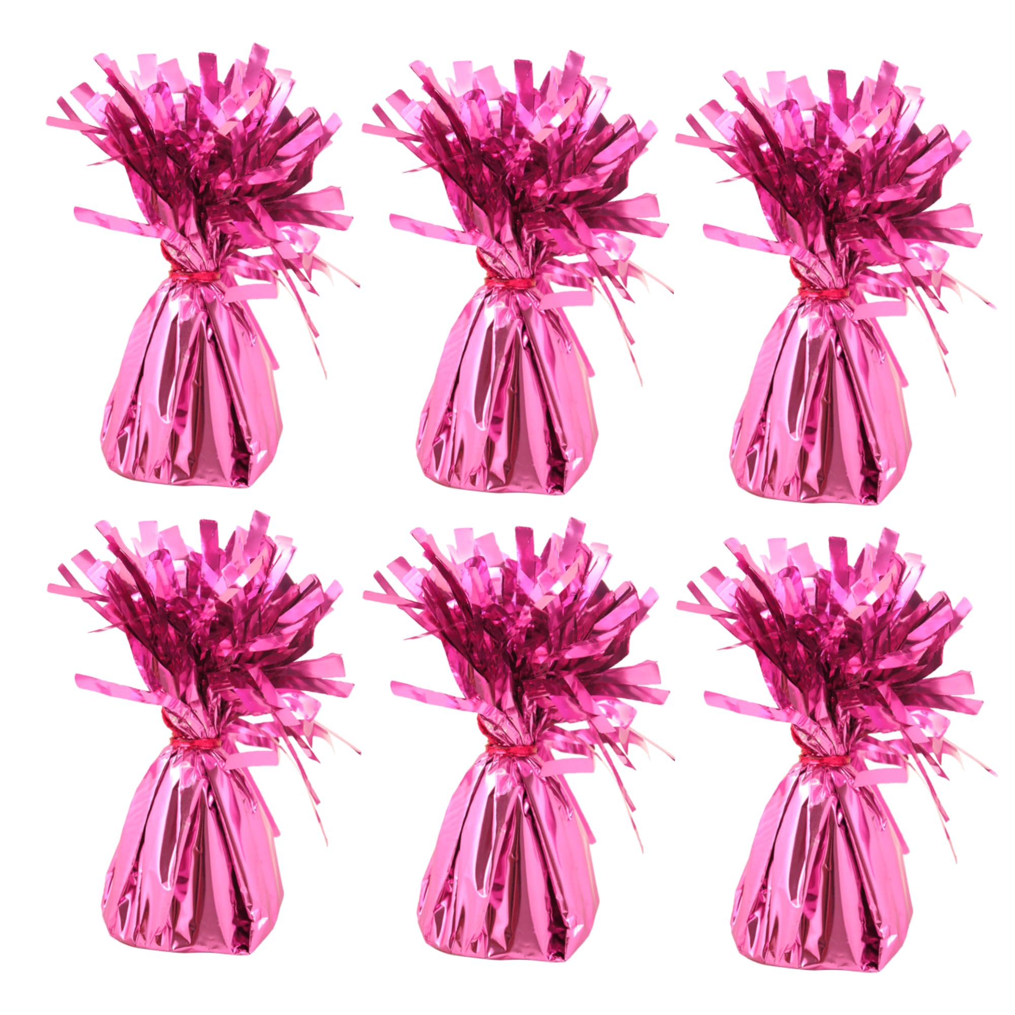 Foil Balloon Weights for Helium Balloons | Metallic Foil Balloon Holder | Birthday Parties, Events & Wedding Celebrations Decoration Accessory (Baby Pink, Pack of 6)