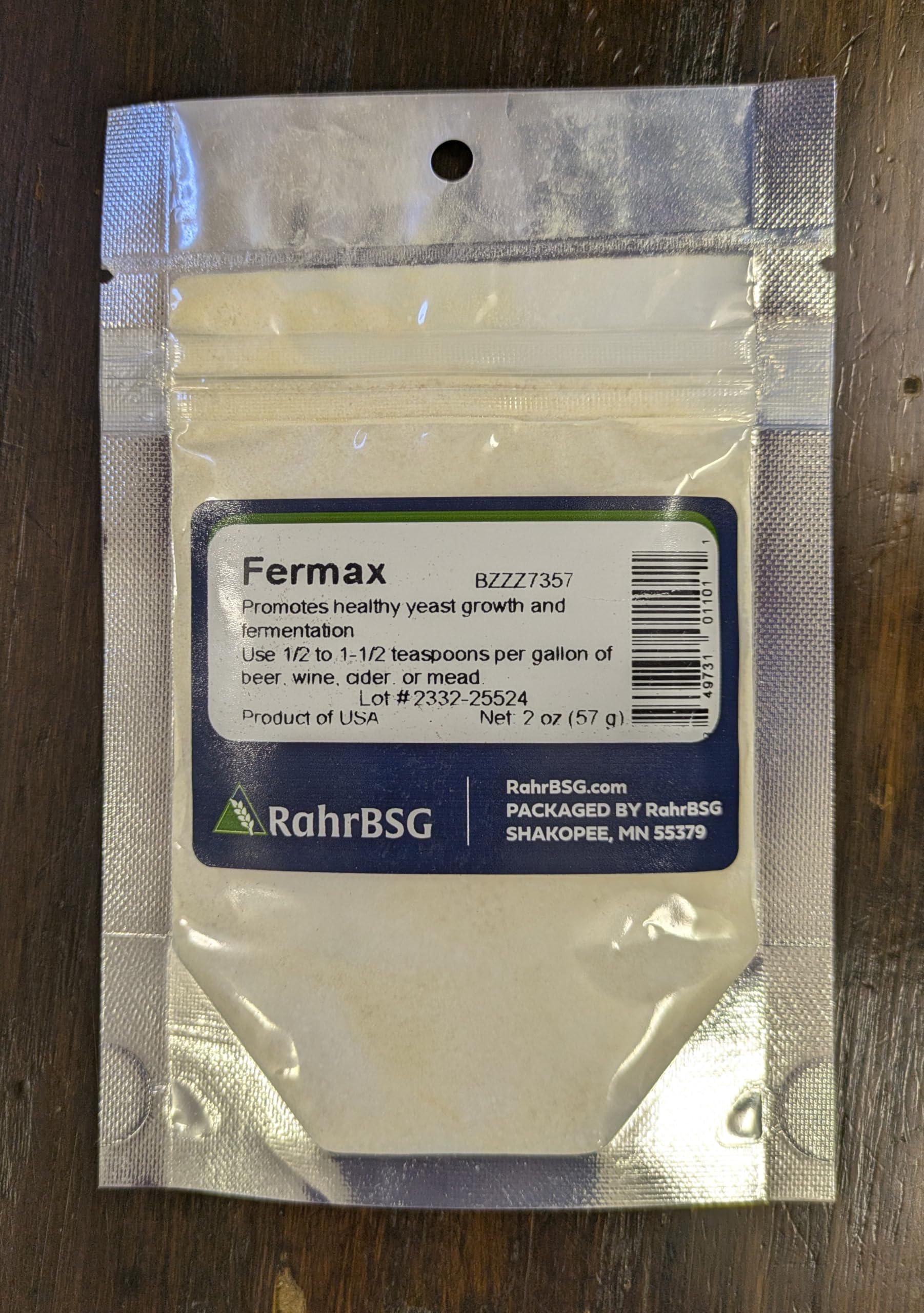 FERMAX 20Z Yeast Nutrient Instruction Manual