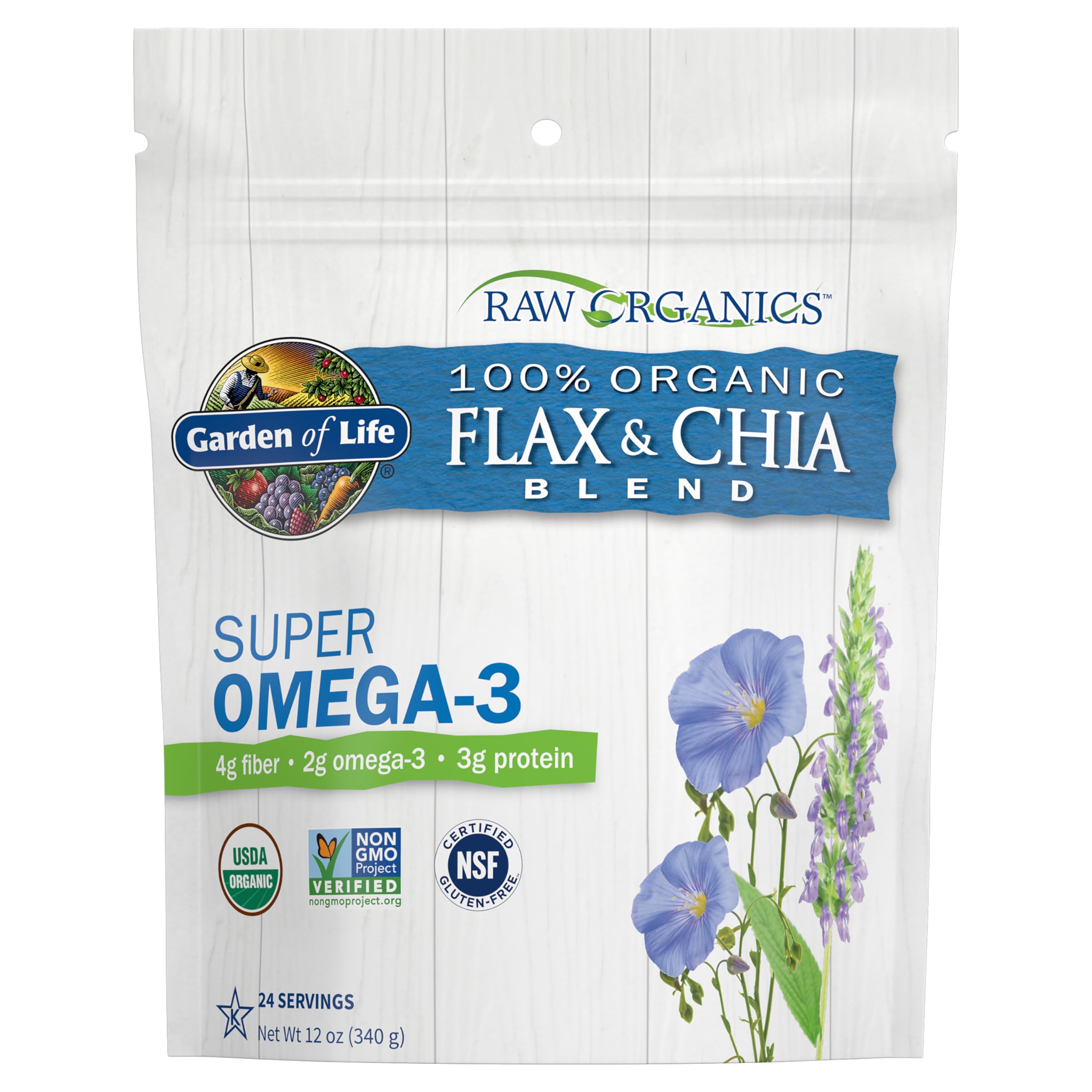 Garden of Life 100% Organic Ground Flax Seed, Cold Milled, 28 Servings Cereal 24 Servings (Pack of 1)