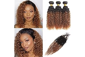 Indulge in Luscious Tresses: Kinky Curly Hair Bundles with Closure