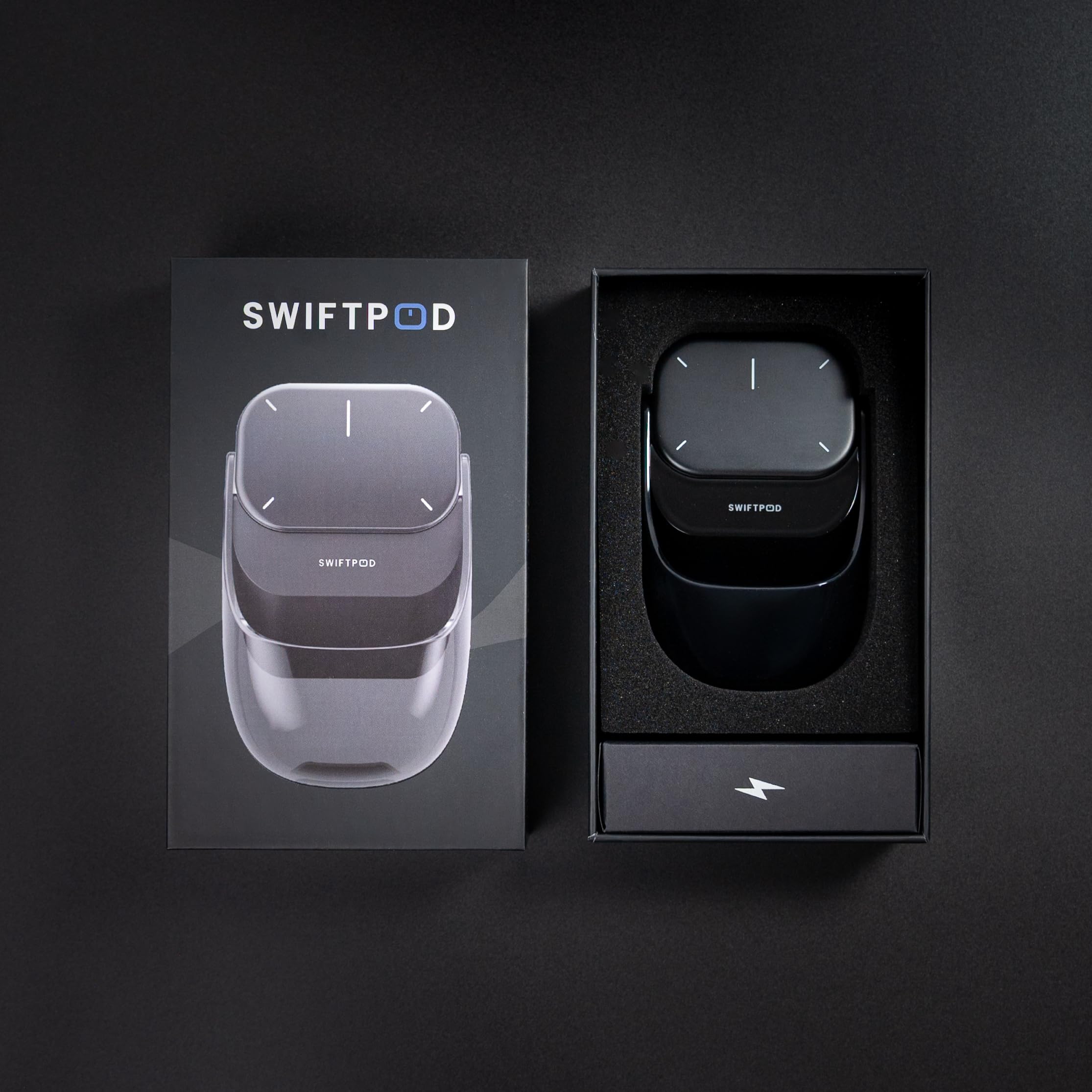 Smart Maus, 3-in-1 Multifunktional mit Touch-Steuerung, Gestensteuerung & Air-Modus – Laser Pointer, Ergonomisch, 30 Tage Akku-Laufzeit, Wireless Präsentationsmaus, Leise, Kabellos (Schwarz)