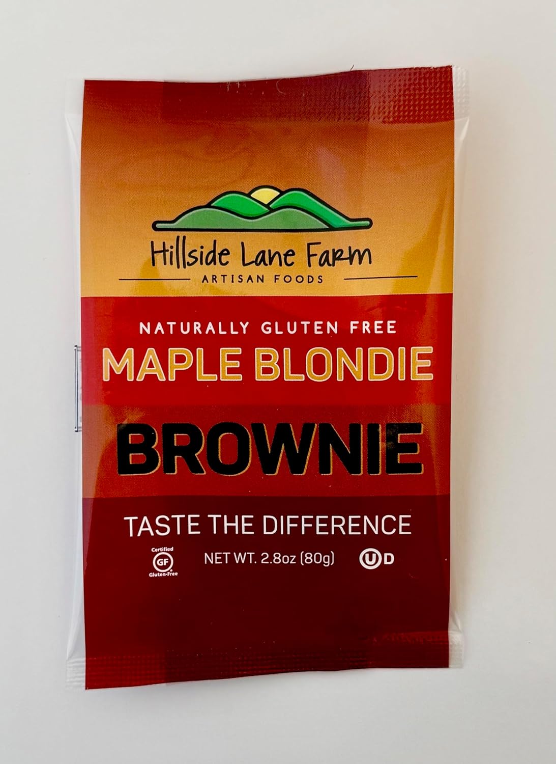Hillside Lane Farm Maple Blondie Brownie - Gluten-Free, Allergen- Free, Kosher, 2.8oz Individually Wrapped, 6 Pack