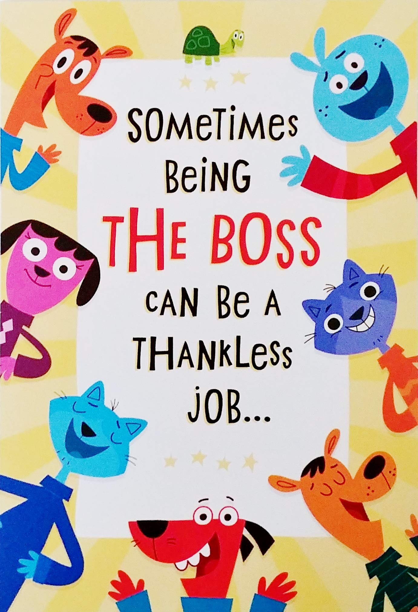 Happy Boss S Day From All Of Us From All Of Us Thanks For All You Do - Happy Boss's Day Greeting Card From  Group: Buy Online In Egypt At Desertcart