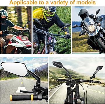 Bike Mirror, 360 Adjustable E-Bike/Bicycle Mirrors Handlebar Mount Mirrors