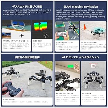 Amazon | Yahboom 18DOF ROS2 バイオニクス六足ロボット ラズベリー