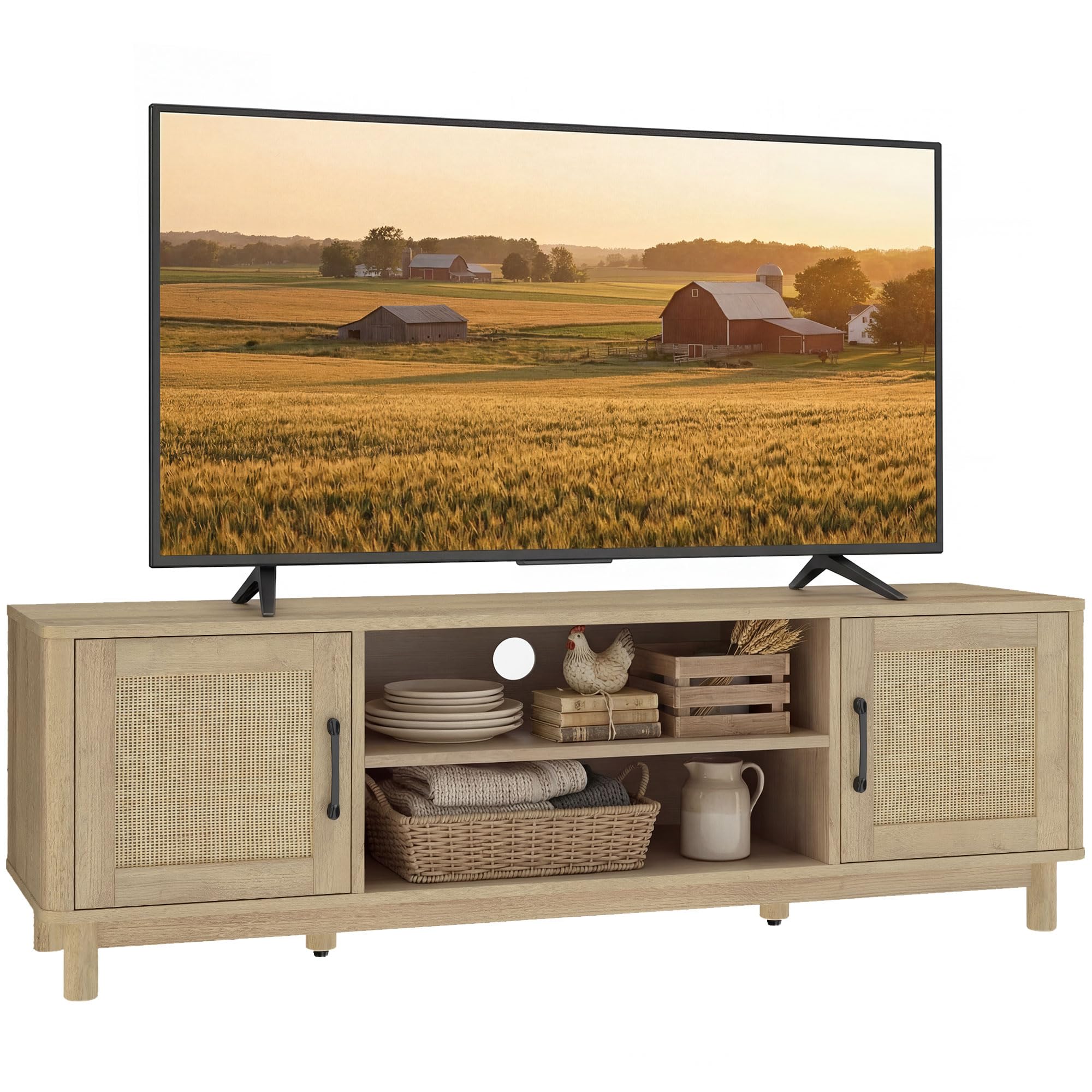 homcom meuble tv 135 cm
