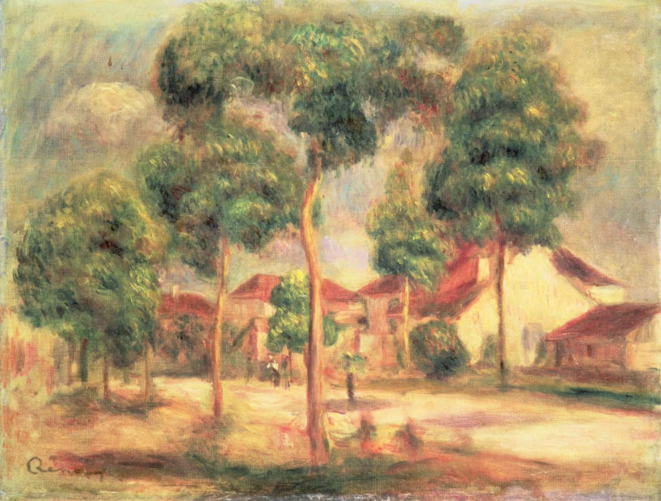 POSTERIIk Famous Print Pop Art Wall Art Graffiti the Sunny Road by Pierre Auguste Renoir Art Prints for Home Decor 60x90cm