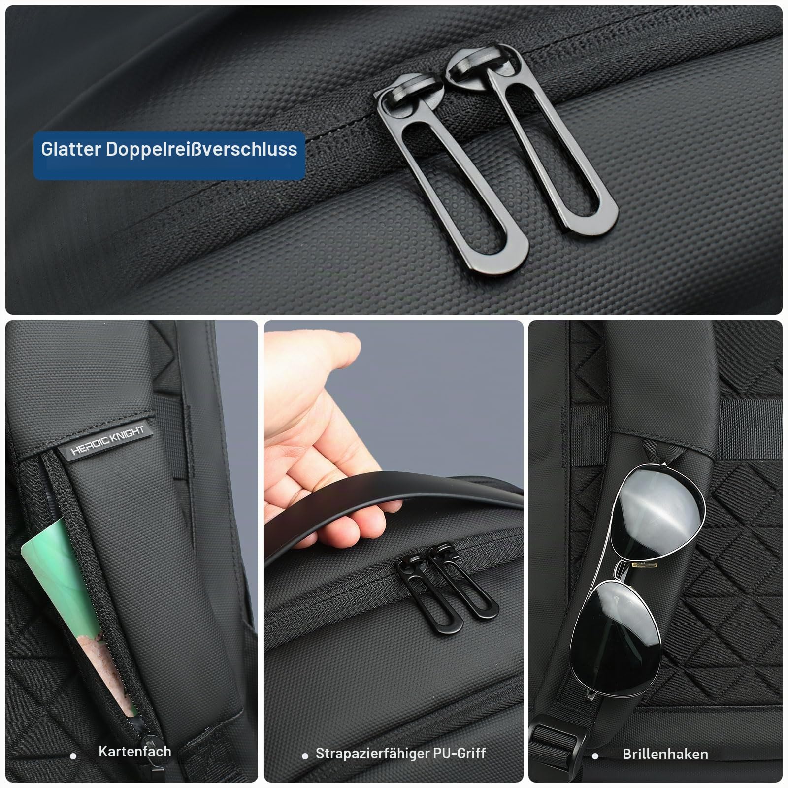 Business Rucksack Herren 15,6 Zoll Laptoprucksack Wasserfest | Leichter dünner wasserdichter Diebstahl-Rucksack für Business, Arbeit, Reisen, Universität, Büro, Alltag