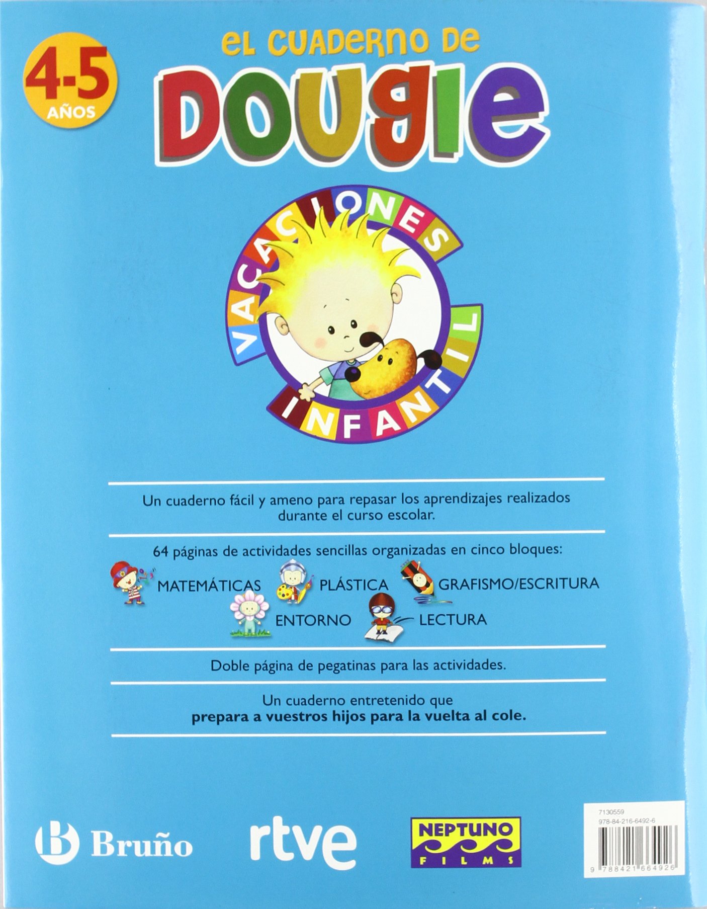 El cuaderno de Dougie 4-5 años: Vacaciones Infantil