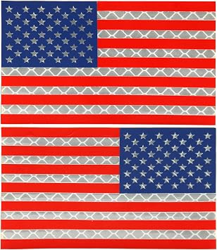 XMJY 2 Pcs Reflective American Flag Patches, USA Flag Hook and Loop Patches for Backpacks, Tactical Backpack, Shoulder Mark, Vest, Sleeve, Hats, Clothes, Tactical Backpack Accessories for Men