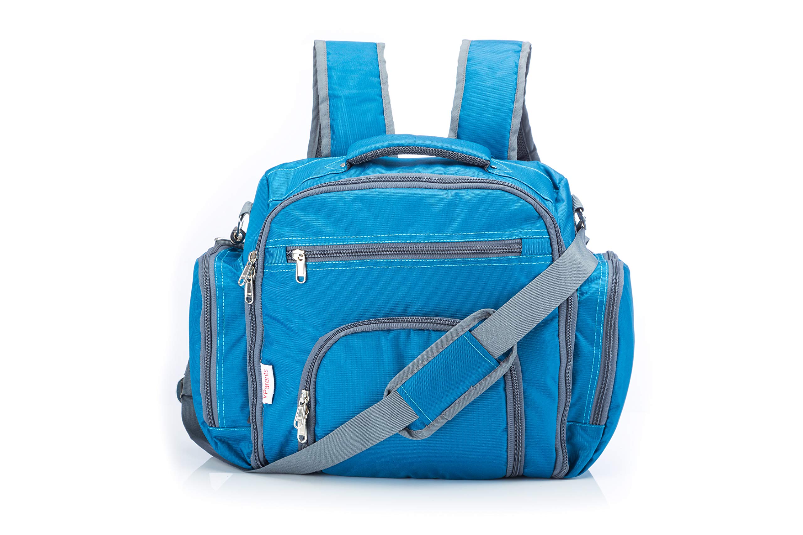 VParents Multipurpose Diaper Bag|Mother's Maternity Bag | Travel Purpose Pouch Bag for Mothers| Multifuntion large storage Tote bag with 11 pockets | Clubster (Blue) 110204-picture-30