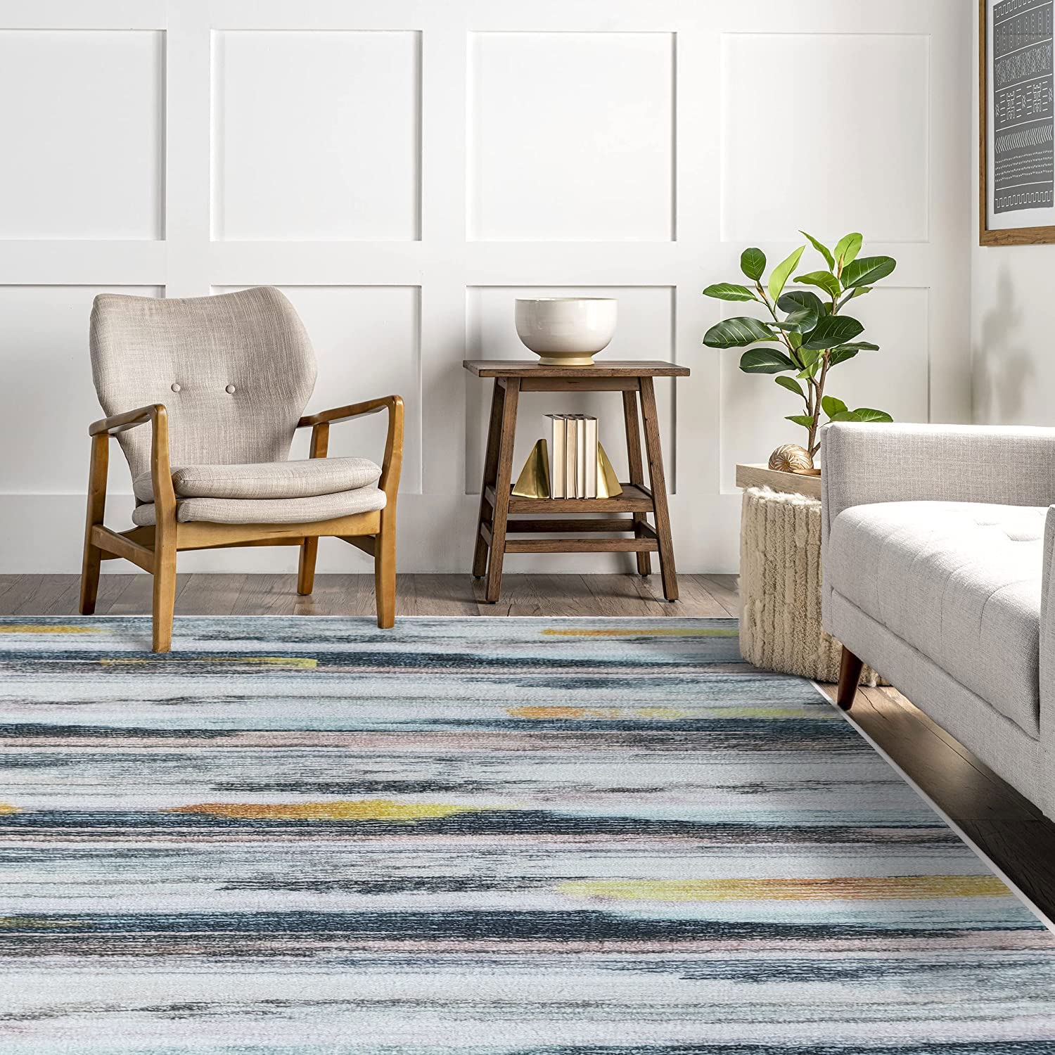 Vloerkleden - Moderne Vloerkleden Voor De Woonkamer Antislip Zachte Laagpolig Slaapkamertapijten Abstract Grijs Chic Tapijt Voor Slaapkamer Woonkamer Eetkamer