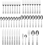 Oneida B340045B Tuscany 45 Piece Everyday Flatware Set, Service for 8