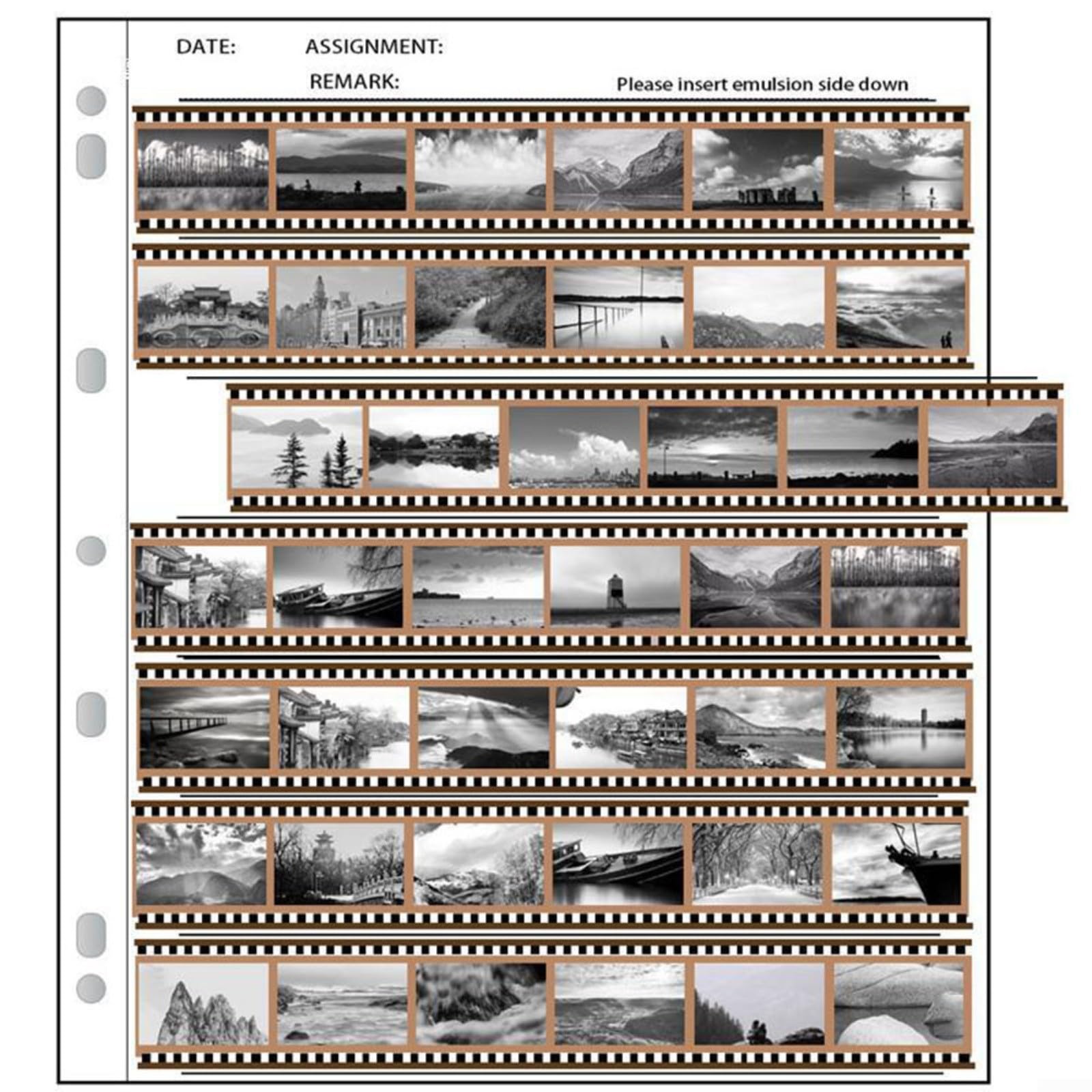 50 pagine negative prive di acidi, in bianco e nero, per server diaconi, per archiviare negativi, formato singolo negativo (135 confezioni da 50)