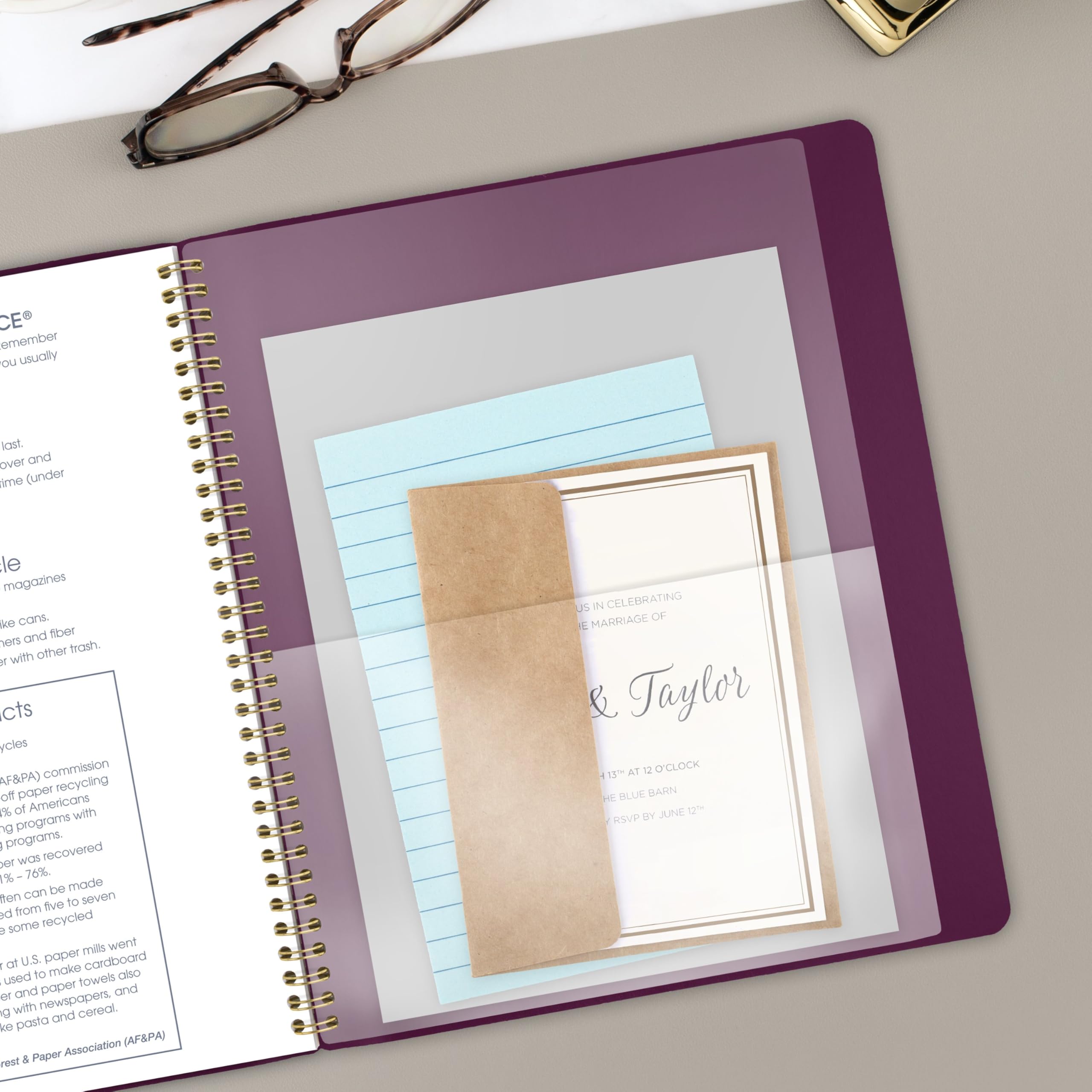 AT-A-GLANCE Agenda 2027, mensile, 22,9 x 27,9 cm, contemporaneo, viola (70250 x 1427)