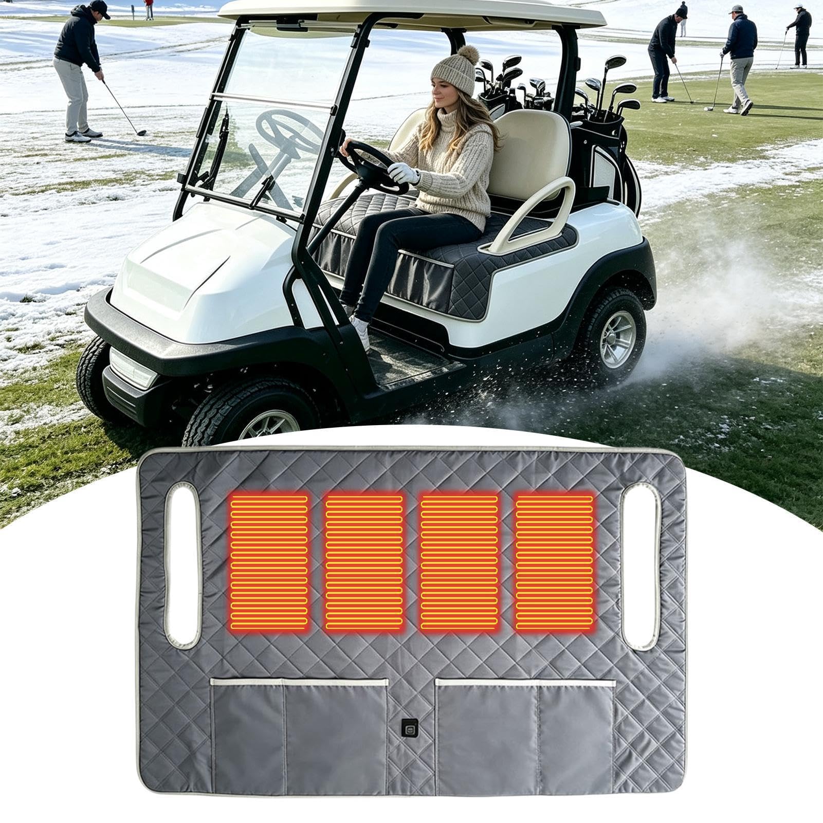 Scaldabagno per golf cart 4 zone riscaldamento 3 livelli cuscino regolabile