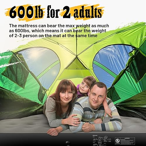 Vista 14 de Umbrauto Colchón de aire para platón de camioneta de tamaño estándar de 6 a 6.5 pies, inflable, para dormir en exteriores, tienda de campaña, Negro