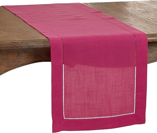 Camino de mesa con borde cosido