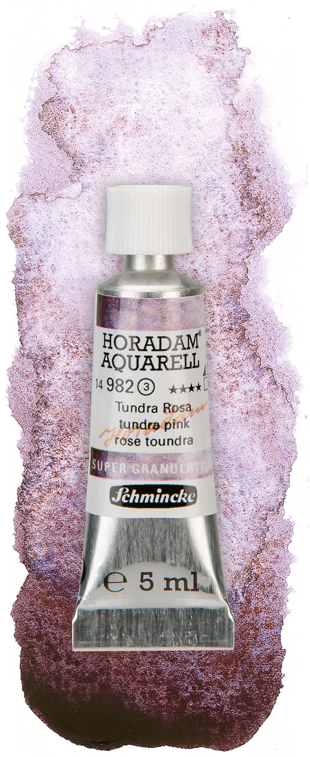 Schmincke 982 Tundra Pink Horadam Aquarell, Super Granulation, Tundra Pink, 5 Ml, Very Strong Granulating Shades, Finest, Super Granulating Watercolour Paints