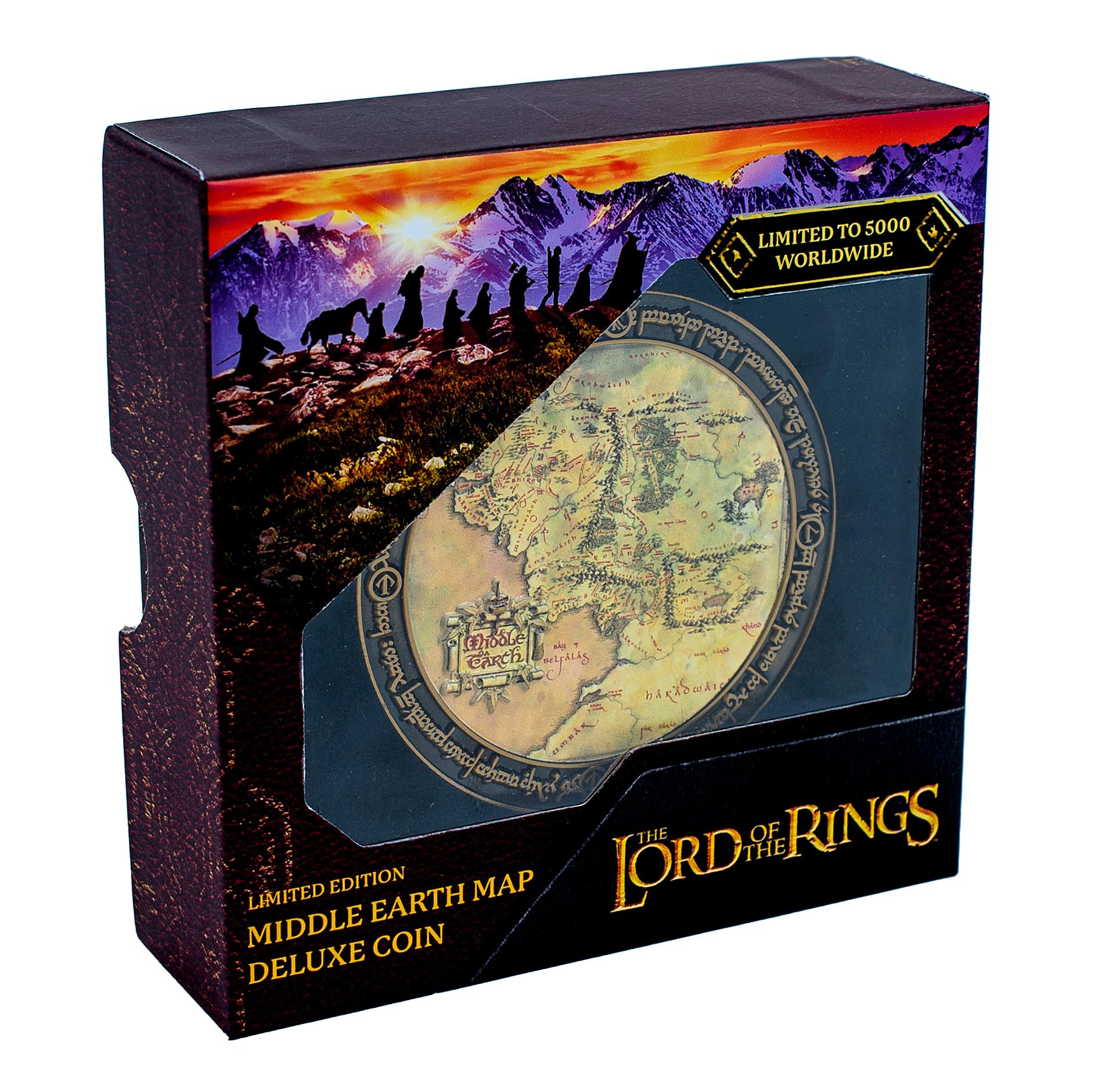 Moneda de lujo del Señor de los Anillos: Mapa de la Tierra Media