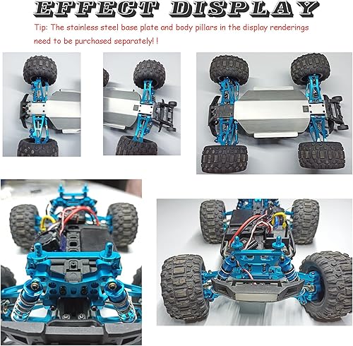 Miniatura 2 de Accesorios de aluminio para piezas de automóvil Hyper Go RC, mejoras de metal a escala 116 H16BM, kit de piezas de repuesto azul para H16BM H16GT