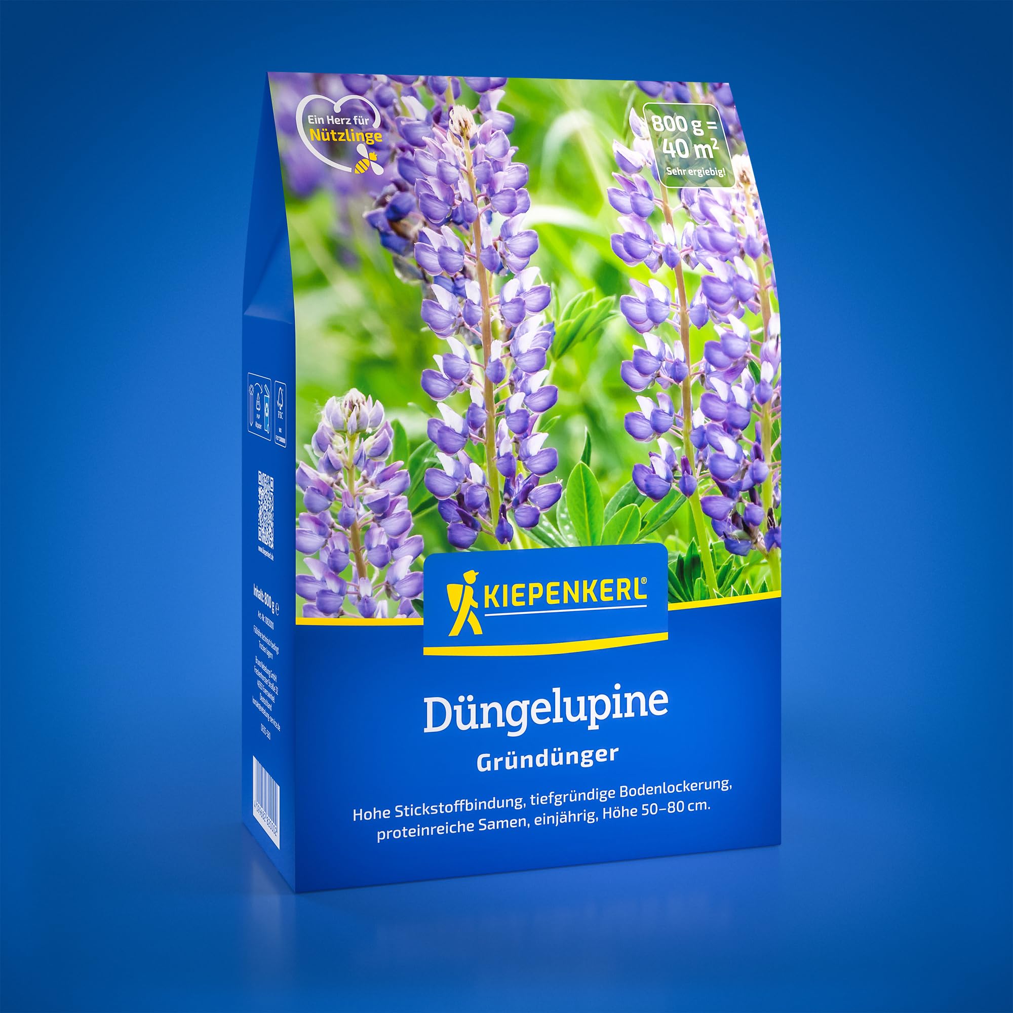 Kiepenkerl Düngelupine – Gründüngungspflanze mit hoher Stickstoffbindung, 0,8 kg