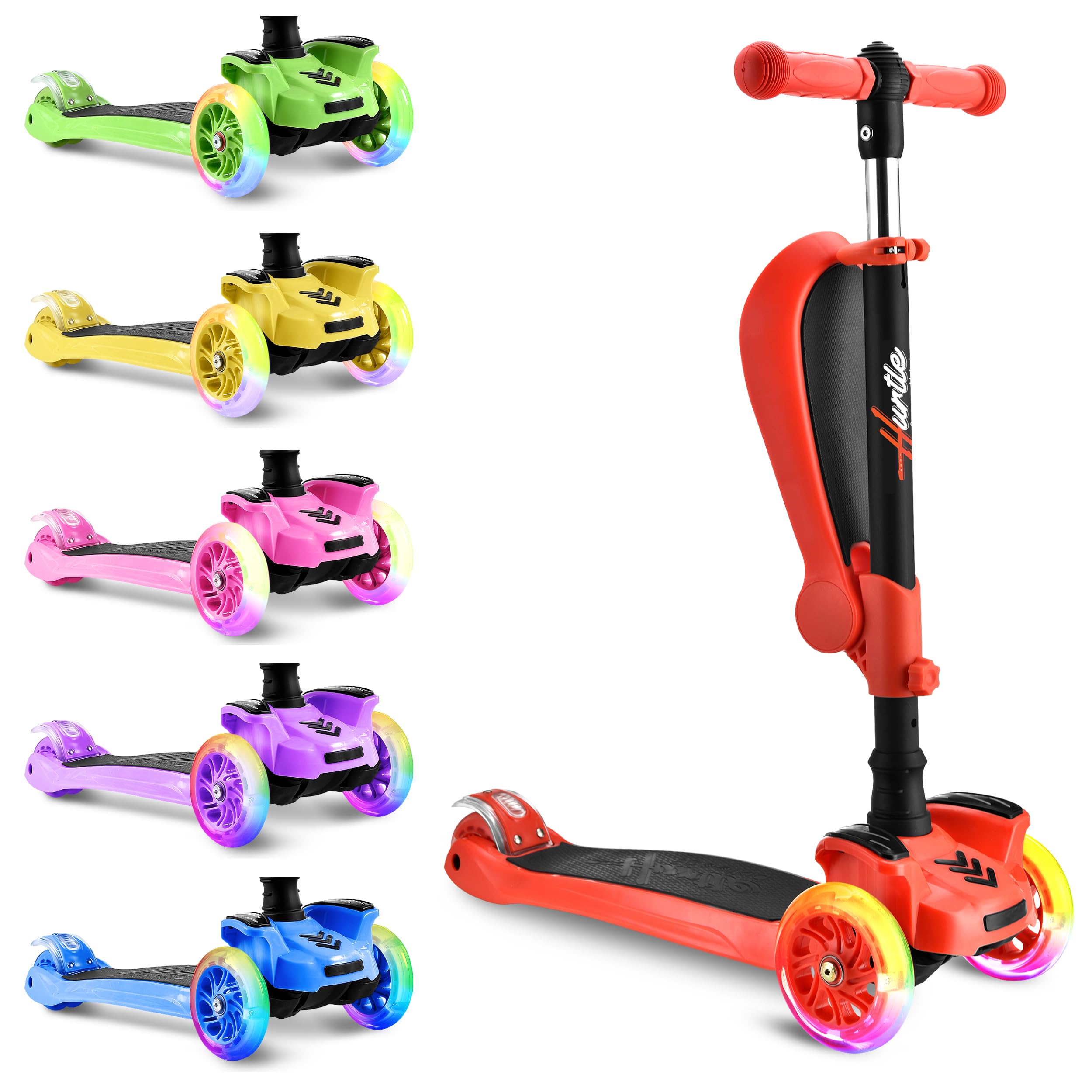 Hurtle Unisex Youth 3 Wheeled Scooter for Kids