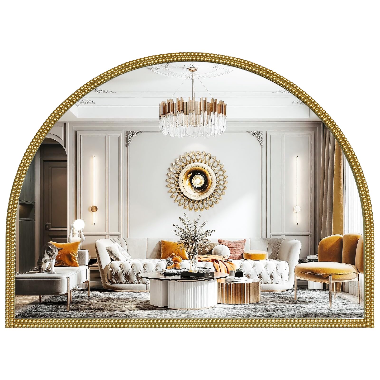 Amazon.com: WallBeyond Gold Vintage Mirror for Vanity 32x24 Inch