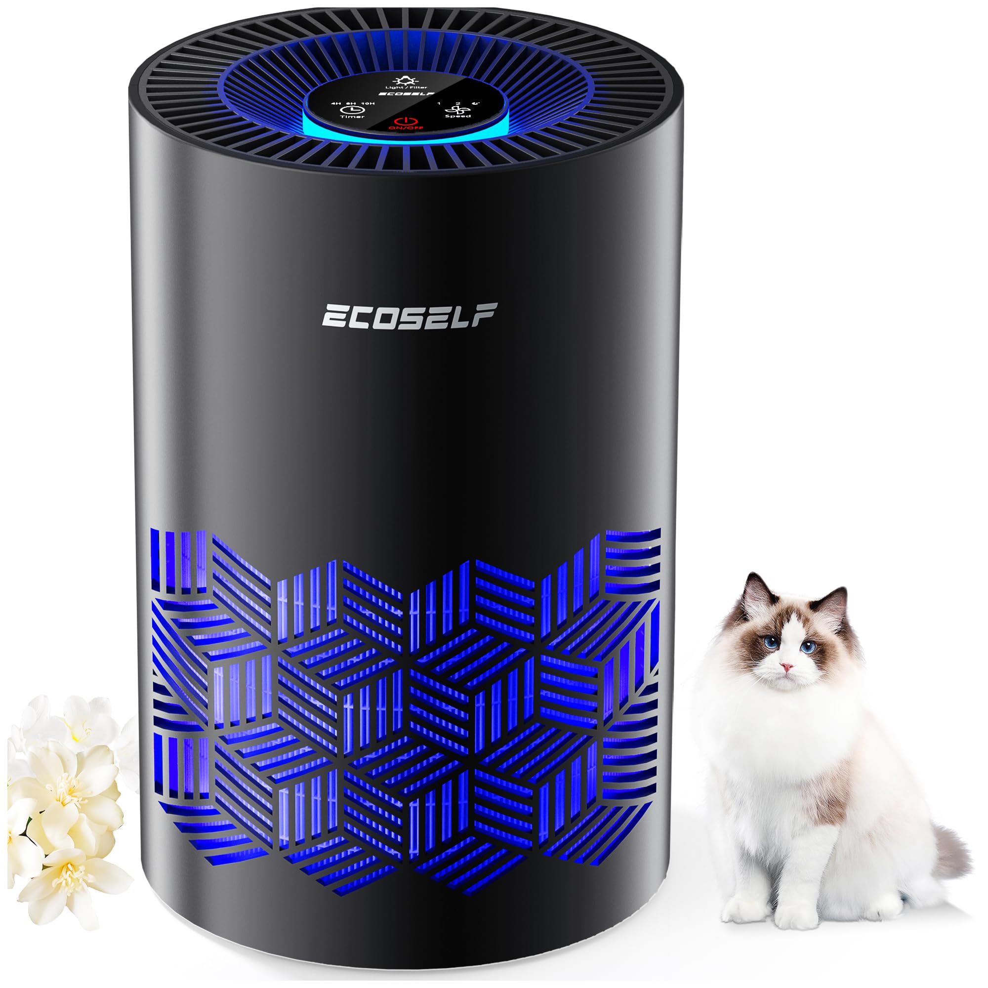 空気清浄機 小型 2025新モデル Hepaフィルター 1h5回部屋洗浄 節電 Amazon.co.jp: ECOSELF 空気清浄機 小型 【2025新モデル Hepa