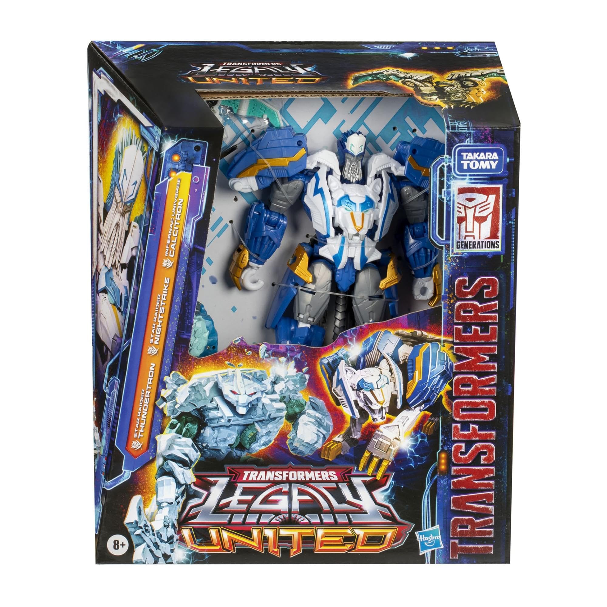 Transformers Legacy United Star Raider Thundertron Actionfiguren-Set, 17,8 cm Roboter mit Zubehör, ab 8 Jahren