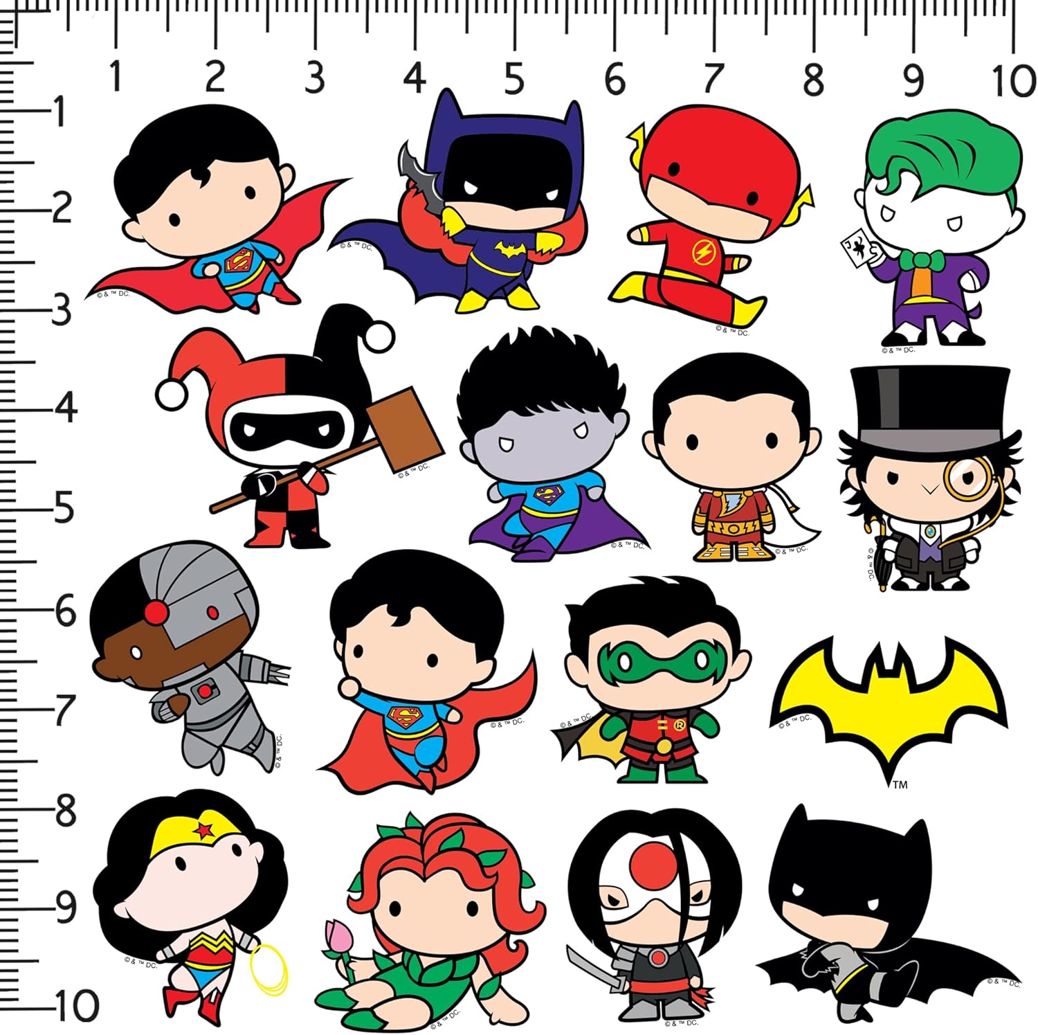 Paquete de 50 calcomanías de superhéroes de la Liga de la Justicia