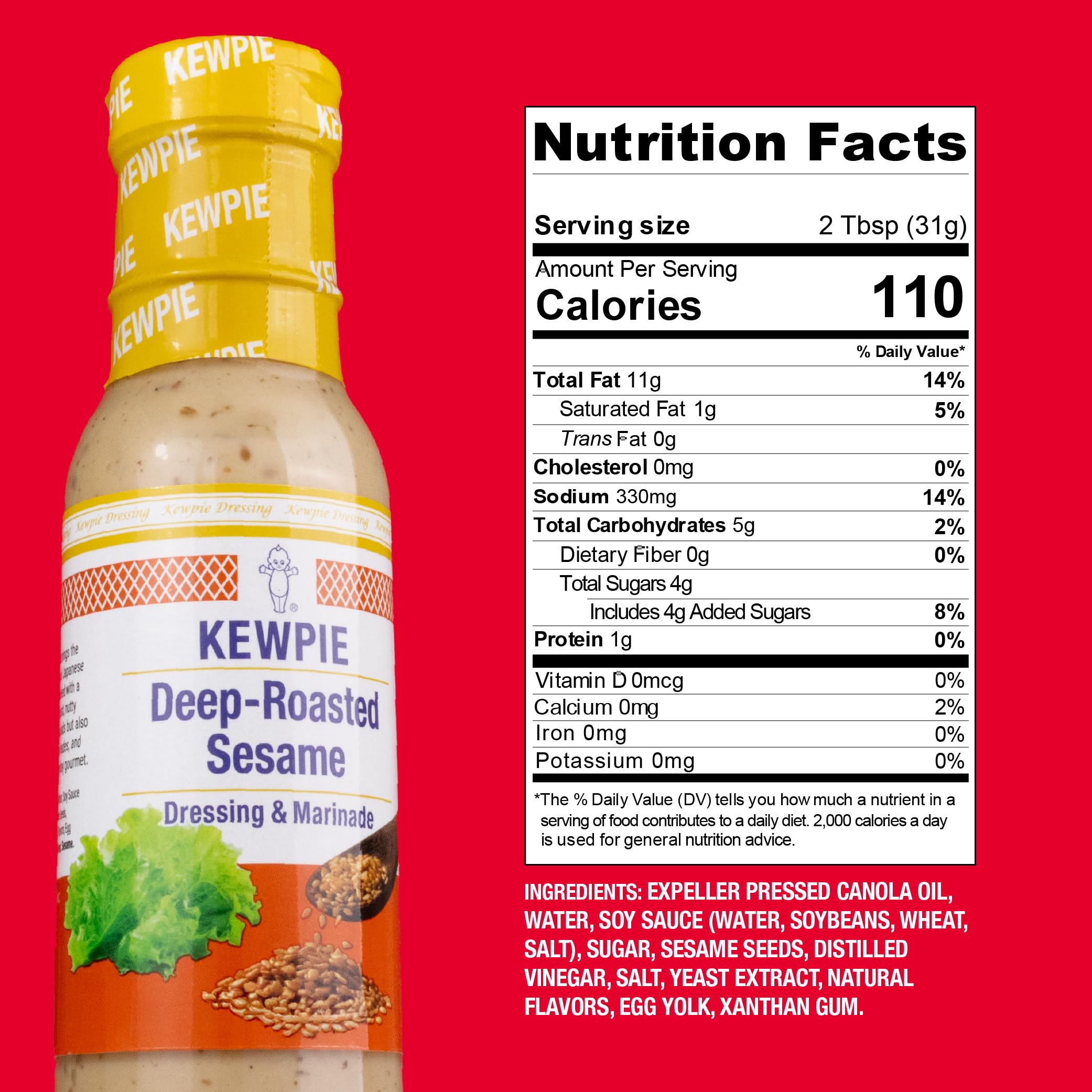 Amazon.com : Kewpie Deep Roasted Sesame Dressing, 64 oz : Grocery & Gourmet  Food