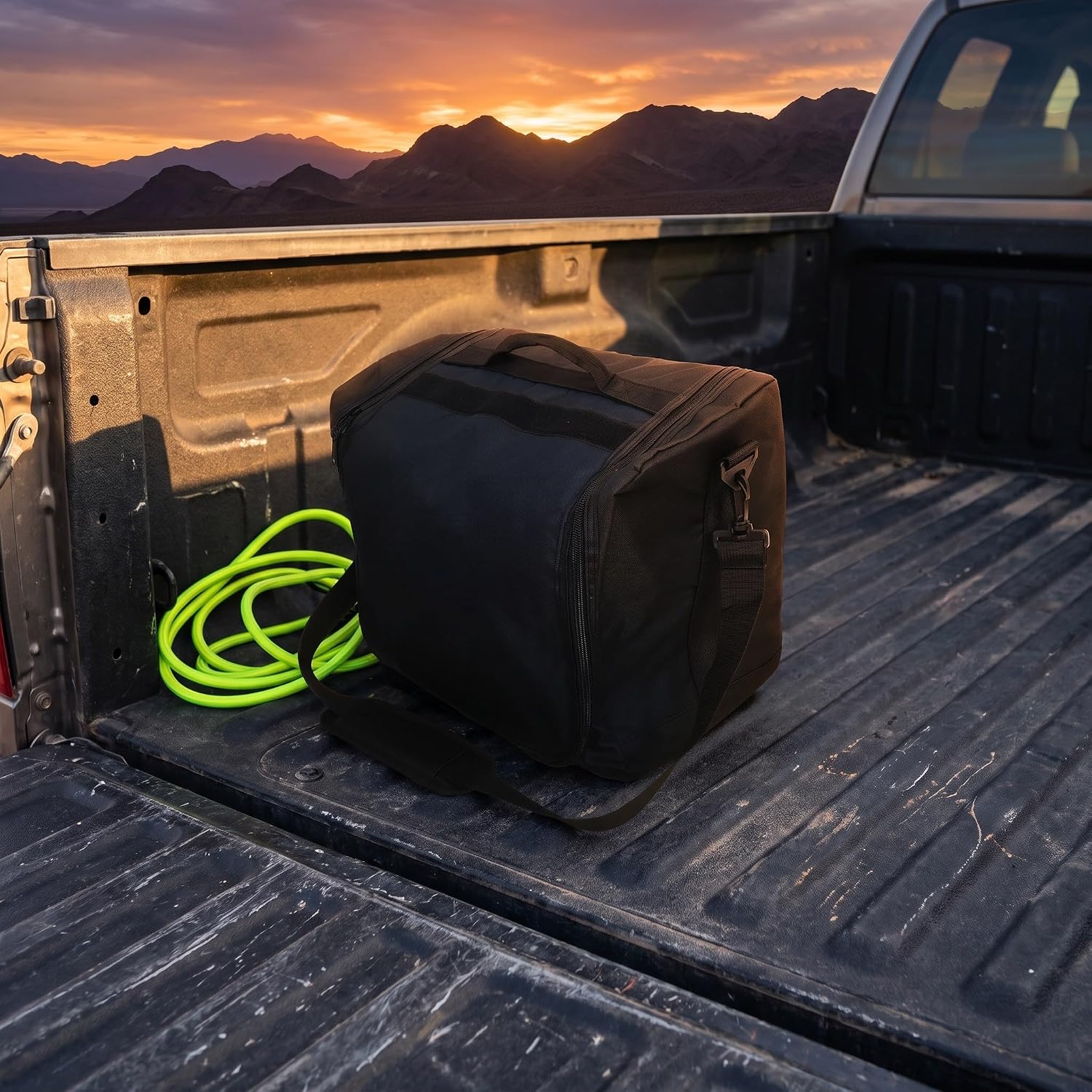 Baseball Cap Storage Bag, Hat Box for 24 Caps, Black Cloth