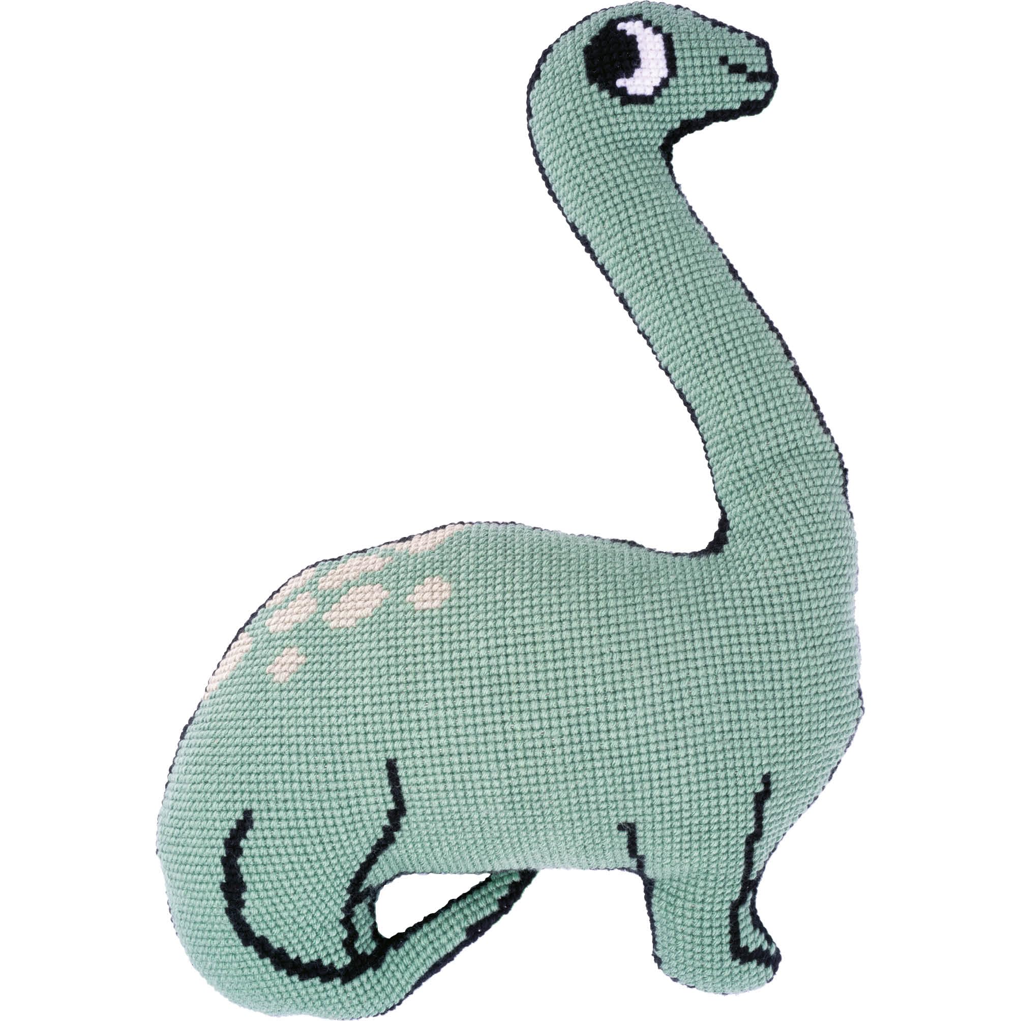 VERVACOZestaw do Haftu Krzyżykowego Poduszka z TyłemDINOZAUR Kanwa z Nadrukiem 50 x 65 cm Gruba Włóczka Akrylowa Zrób to Sam Dekoracja Domu DIY Cross Stitch Kit