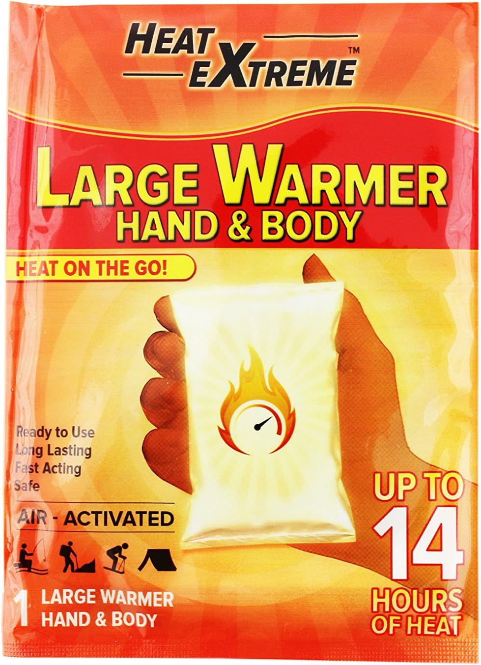 Heat Extreme Air Activated Large Hand & Body Warmers, 6-Pack - Lasts for 14 Hours!