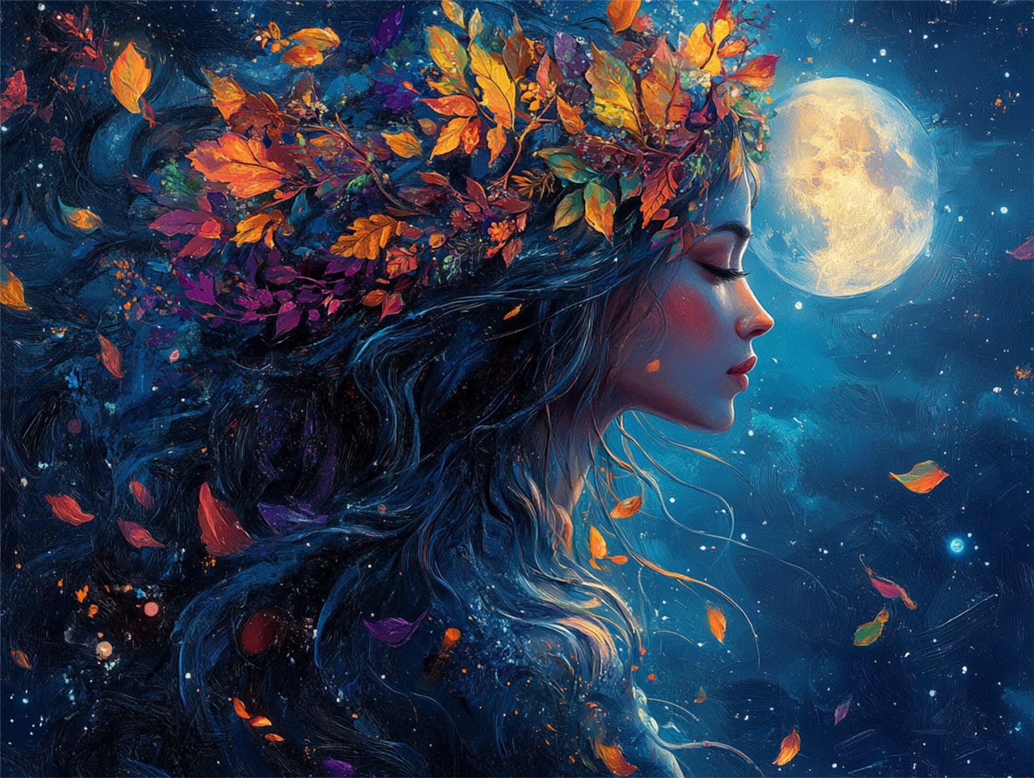 Puzzle 2000 Pezzi 99x70cm, Puzzle Adulti astratto Luna, n-44