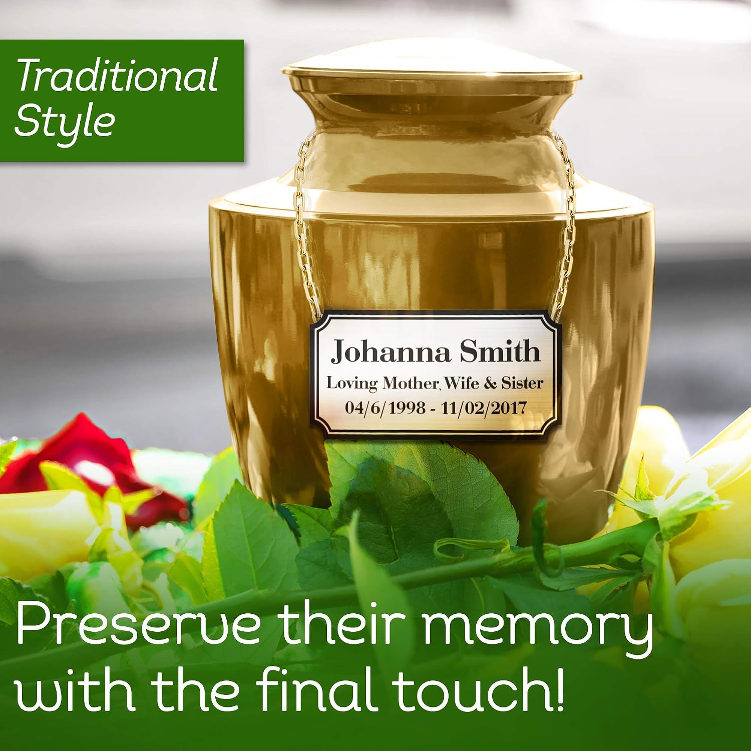 Memorial Plaque/Plate, Engraved Plaque/Plate, Personalized Engraved Trophy Plates/Plaque, 2x4 inch, 18 Colors, Laser Engraved (Contour), USA Made by MY SIGN CENTER