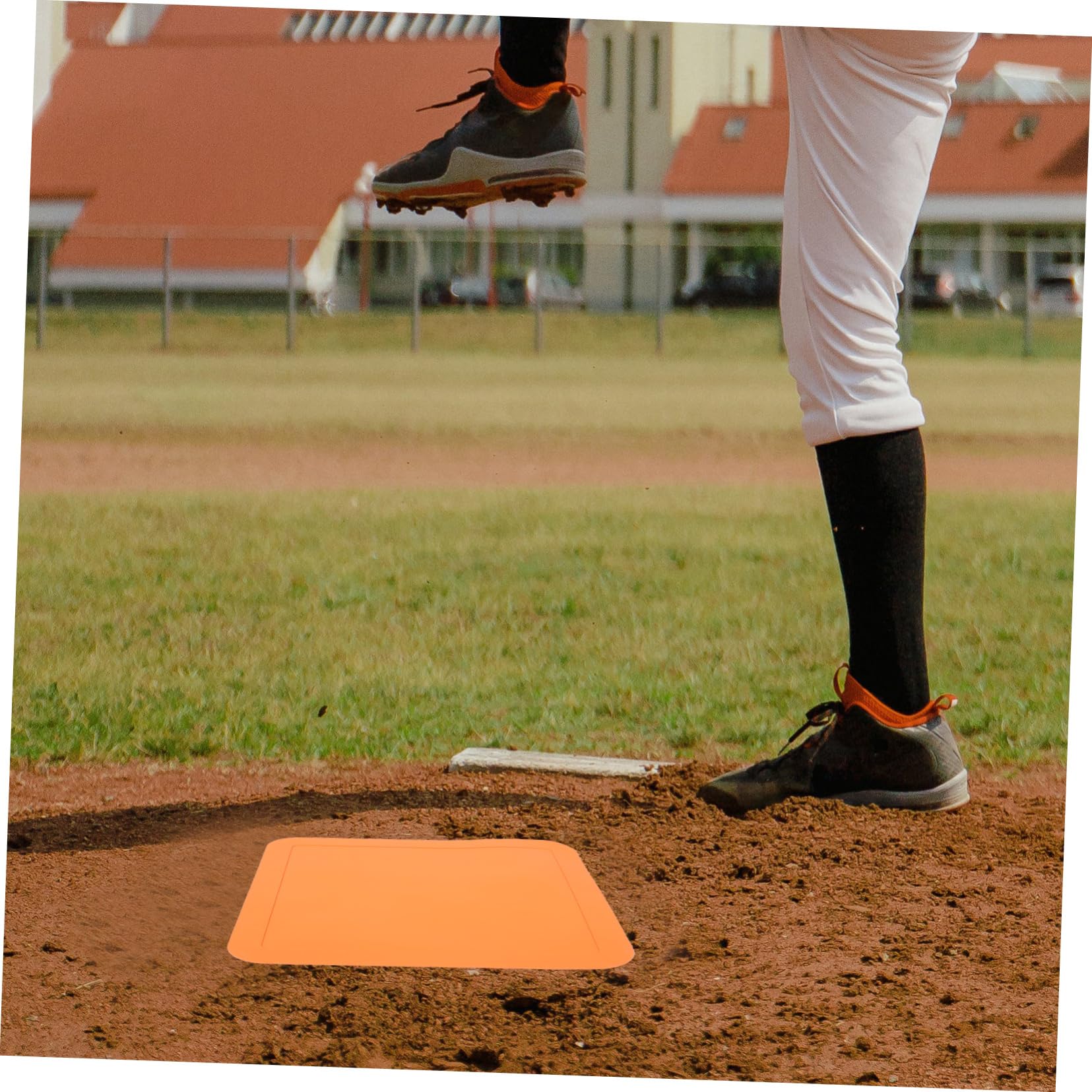 Toddmomy Placa De Softbol De Béisbol Bases De Kickball Tapete De Entrenamiento De Béisbol Bases De Béisbol para Jardín Equipo De Campo De Béisbol Caucho Orange