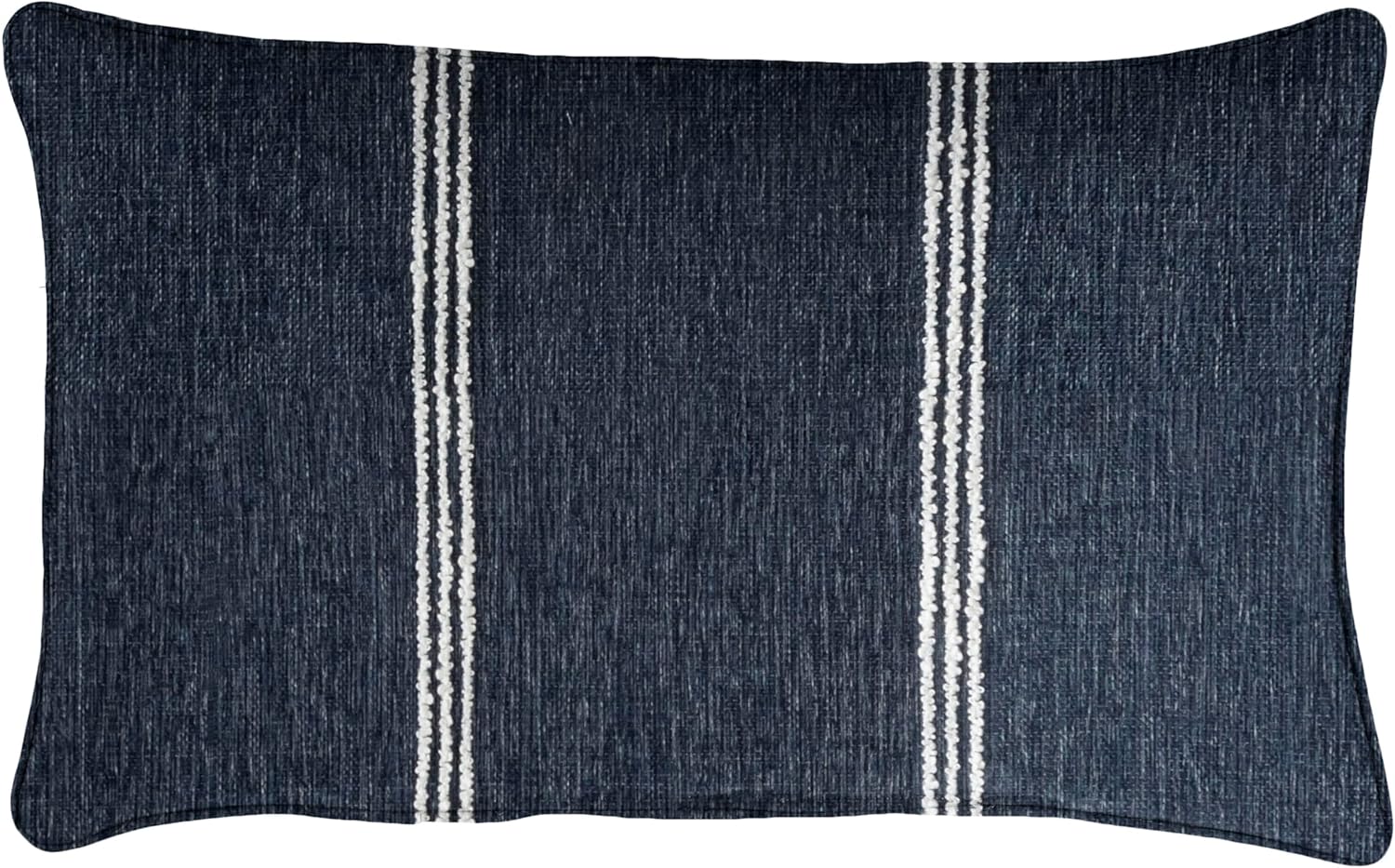Sorra Home Sunbrella Solid Pillow, 12 in x 24 in, Blue 6 Pound