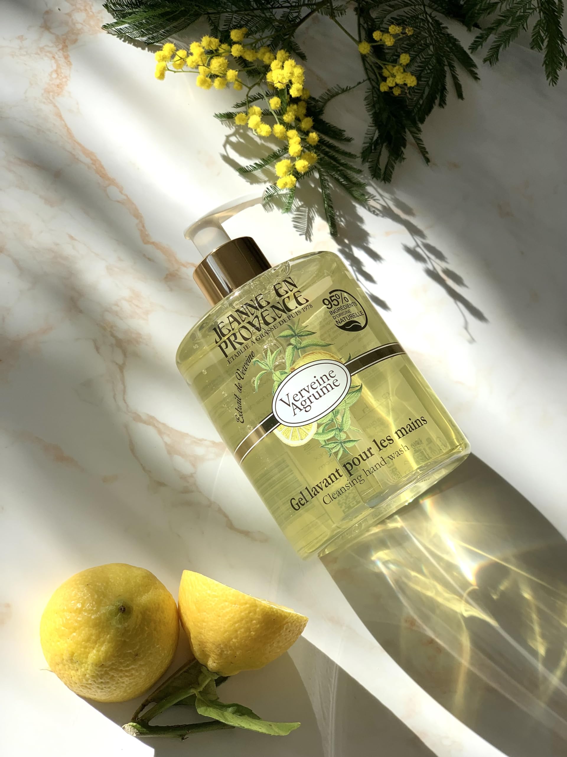 Jeanne en Provence - Żel Lavant Hand - Verbena Cytrusowa - Wyprodukowano we Francji - 500 ml