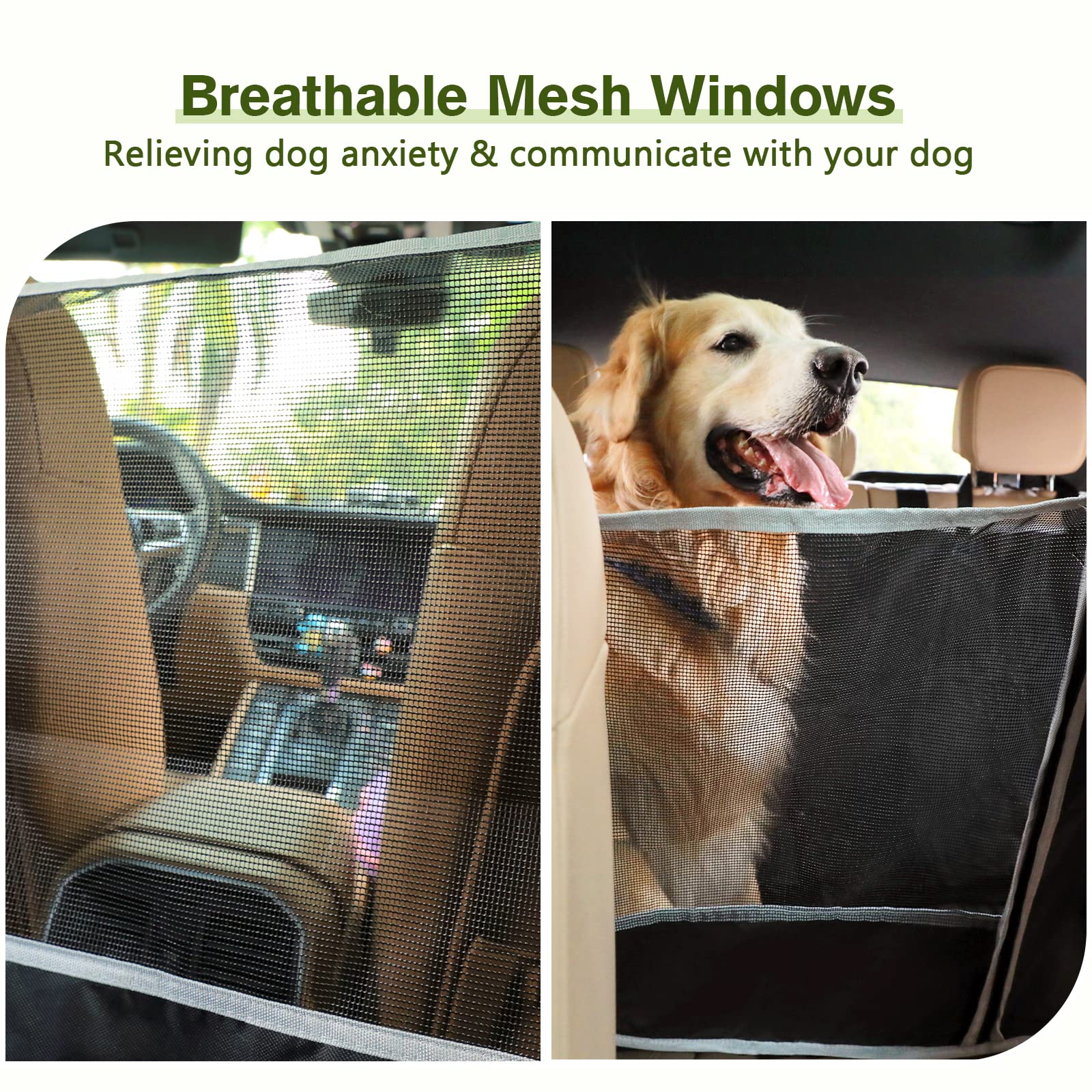 Pecute Coprisedile Posteriori per Auto per Cani, Impermeabili con Finestra di Visualizzazione, Protezione Antigraffio per Camion SUV
