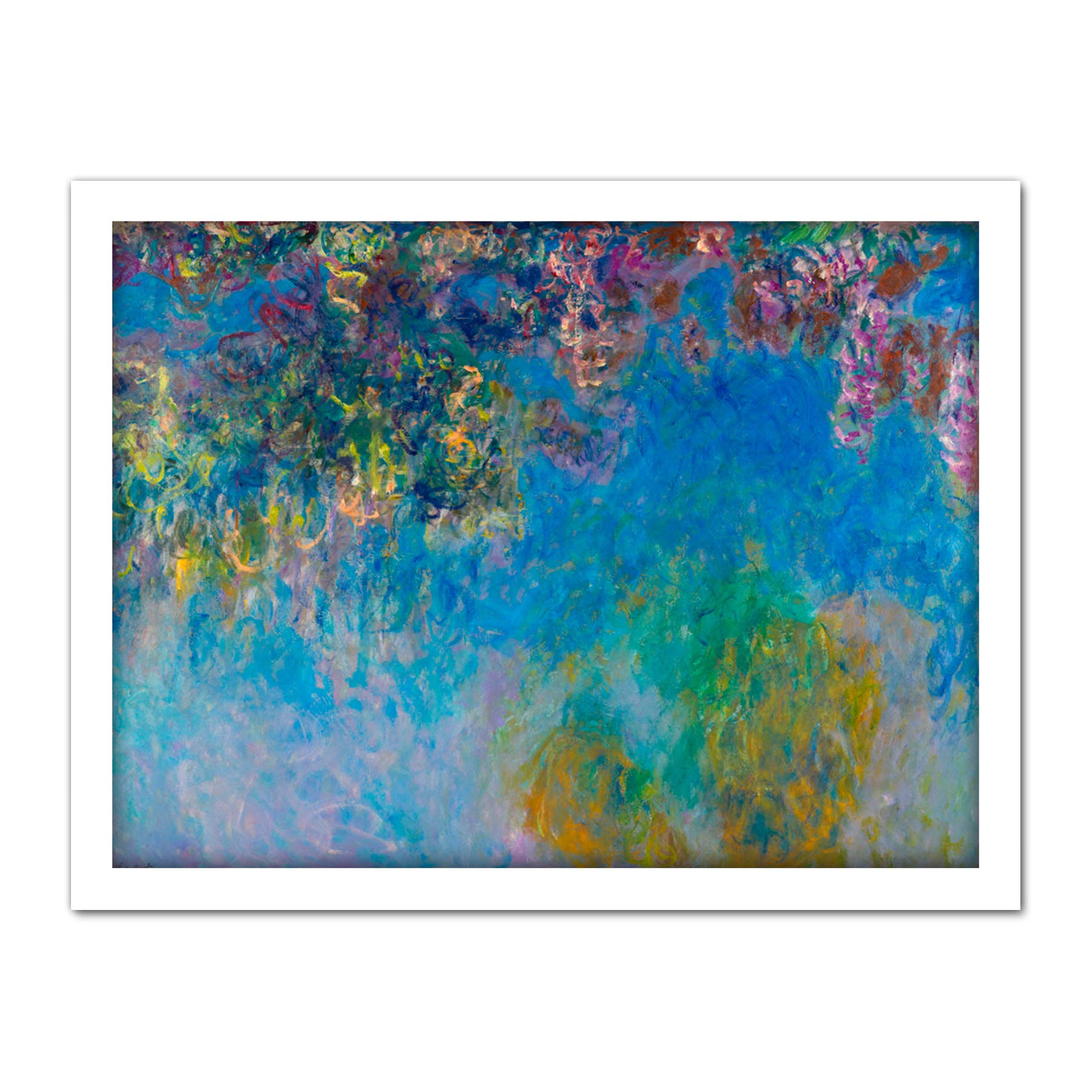 Claude Monet Wisteria Large Framed Art Print Poster Wall Decor 18x24