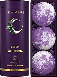 Deep Sleep Bubble Bath Bombs Infused Lavender and Chamomile Essential Luxurious Bath Additives for Dry Skin Nourishment -Indulge in A Blissful Bathing Experience with Our Relaxation Gift Set